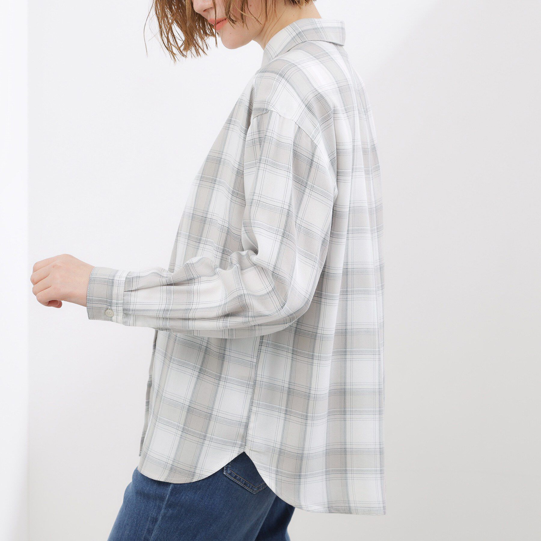 grove「【大人の抜け感】オンブレーチェックシャツ」|シャツ・ブラウス|