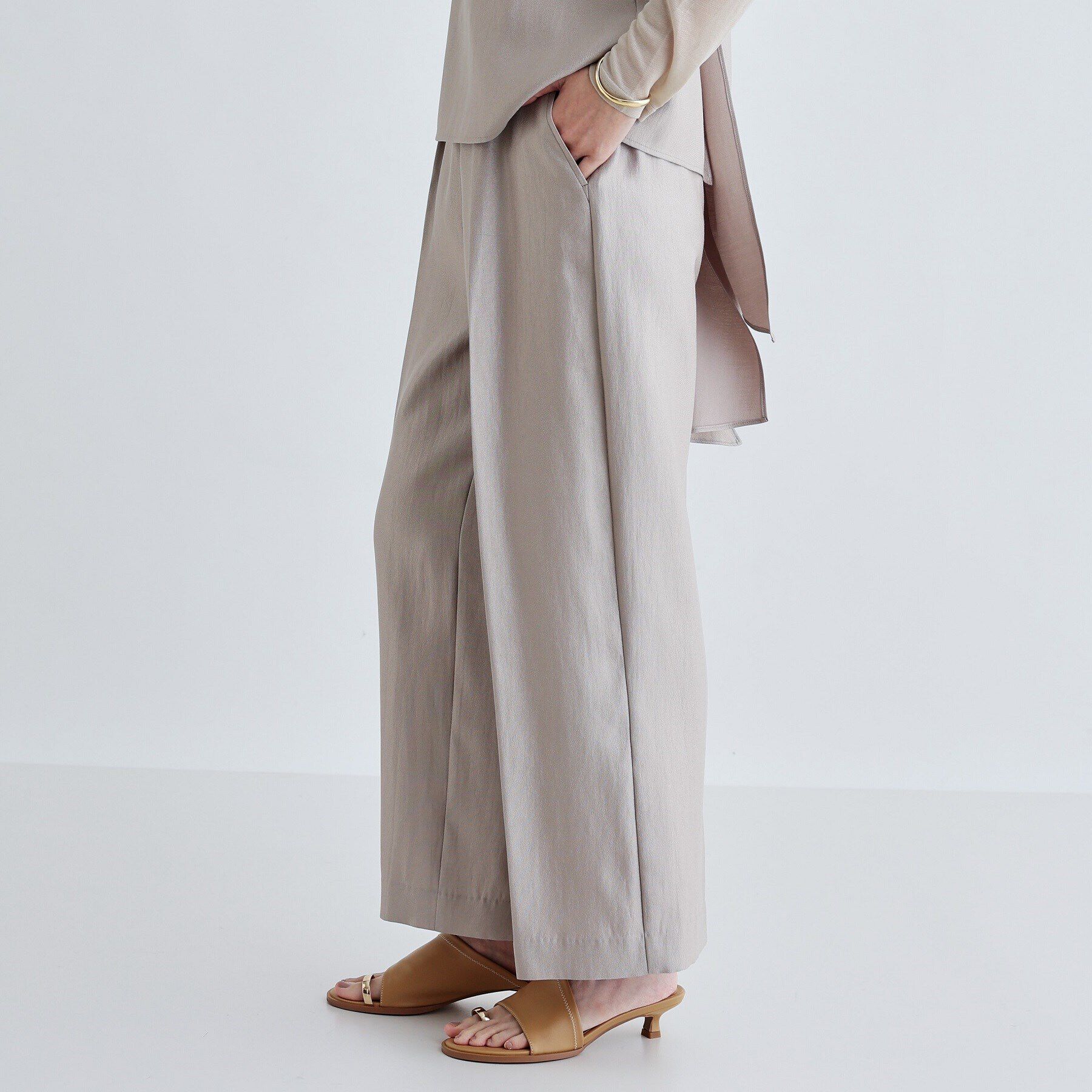 GALLEST「【セレモニー/セットアップ可能】タックストレートパンツ」|その他|ベージュ(052)