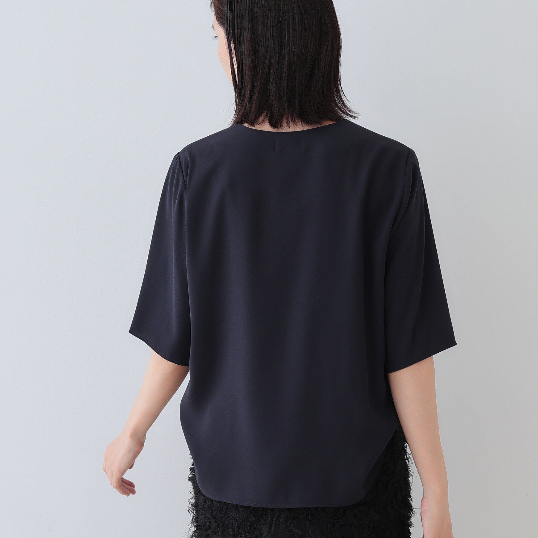 INDIVI「【洗える】ハーフジップデザインブラウス」|シャツ・ブラウス|