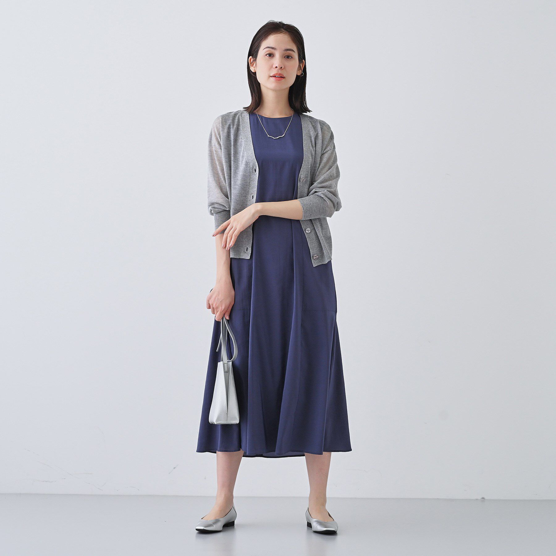 INDIVI「【通気性◎撥水／接触冷感／UVケア】フレアワンピース」|ワンピース|