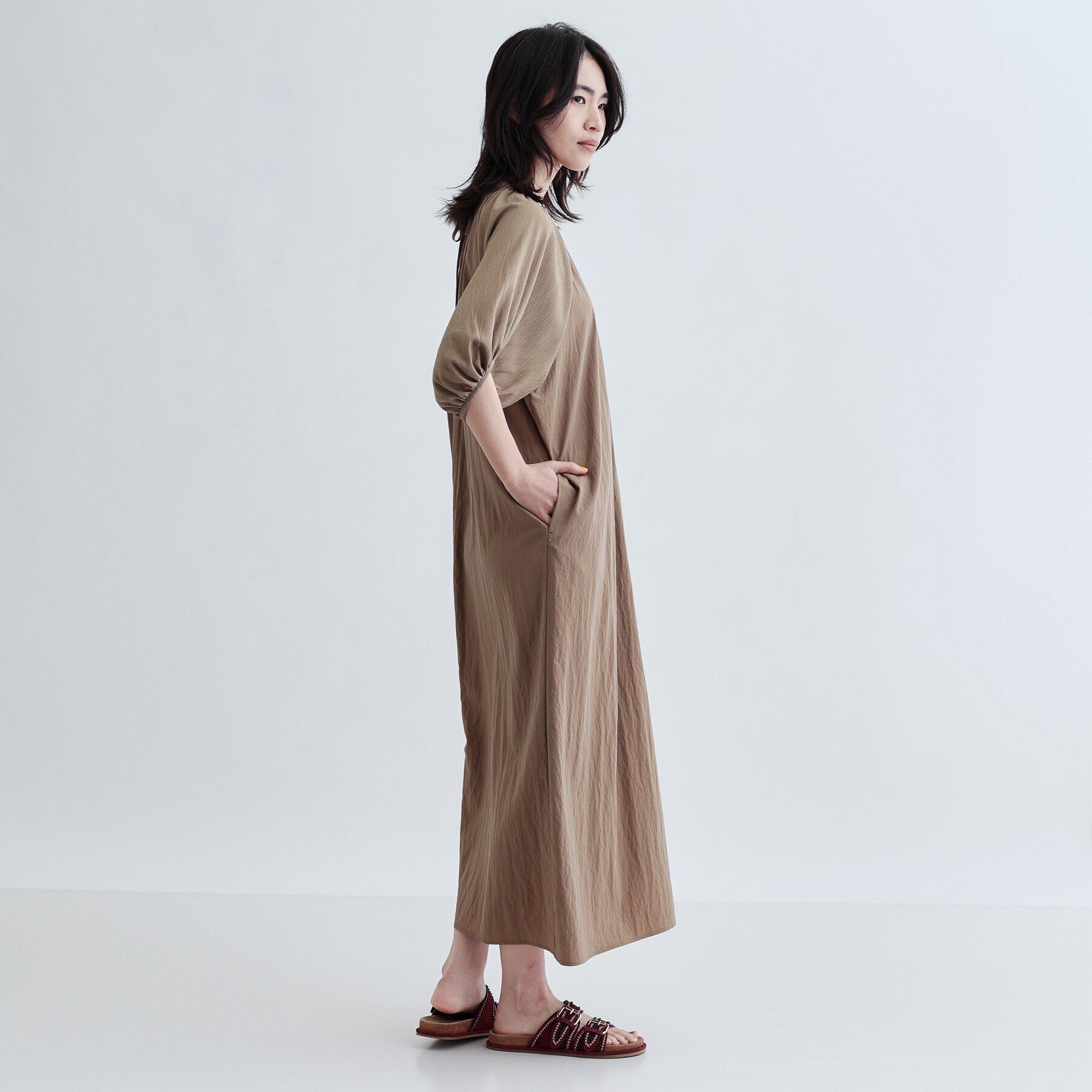 GALLEST「ソフトチュールスリーブ切替ワンピース」|ワンピース|