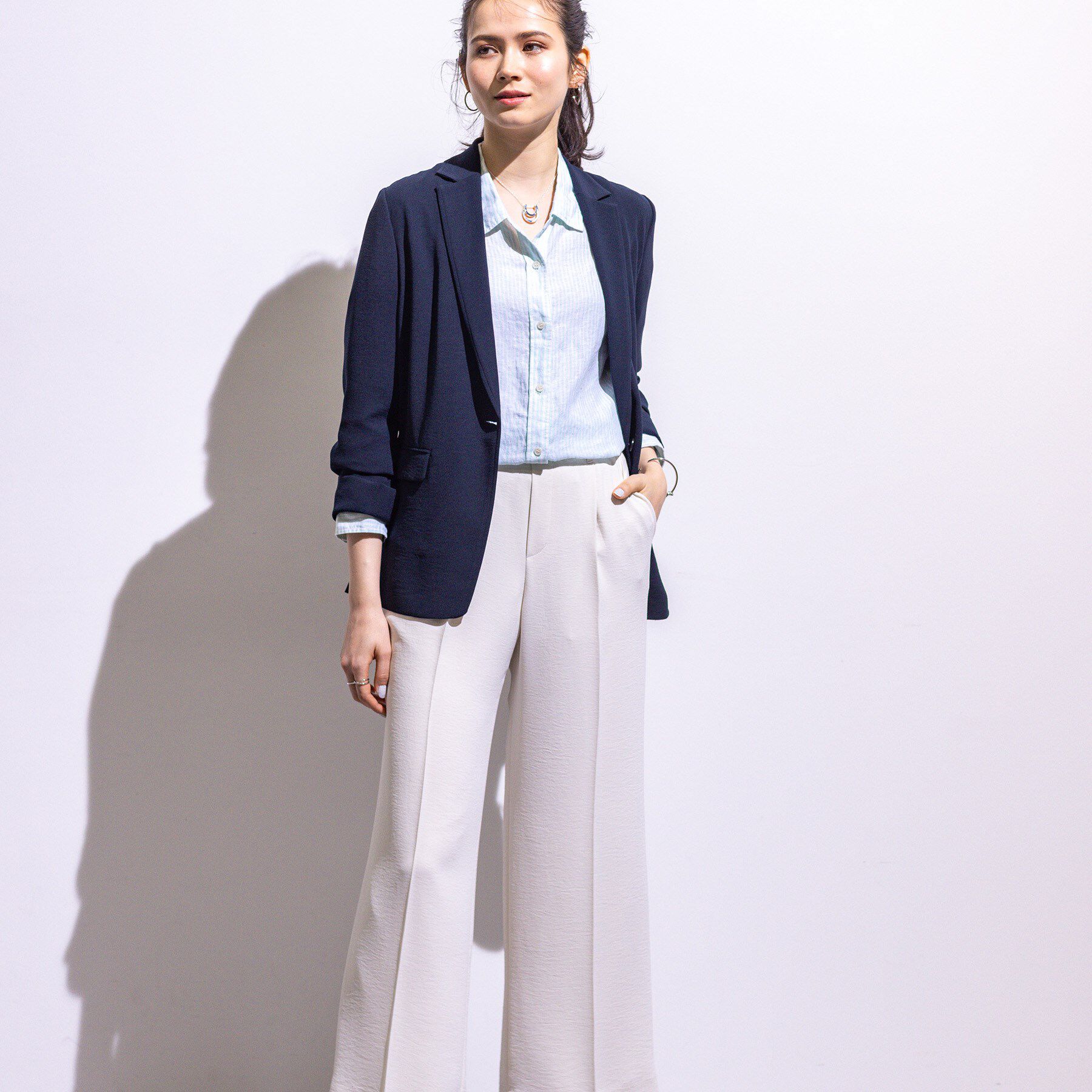 INDIVI「【着る日傘/遮熱/UVケア】ナローテーラードカラージャケット」|スーツ|