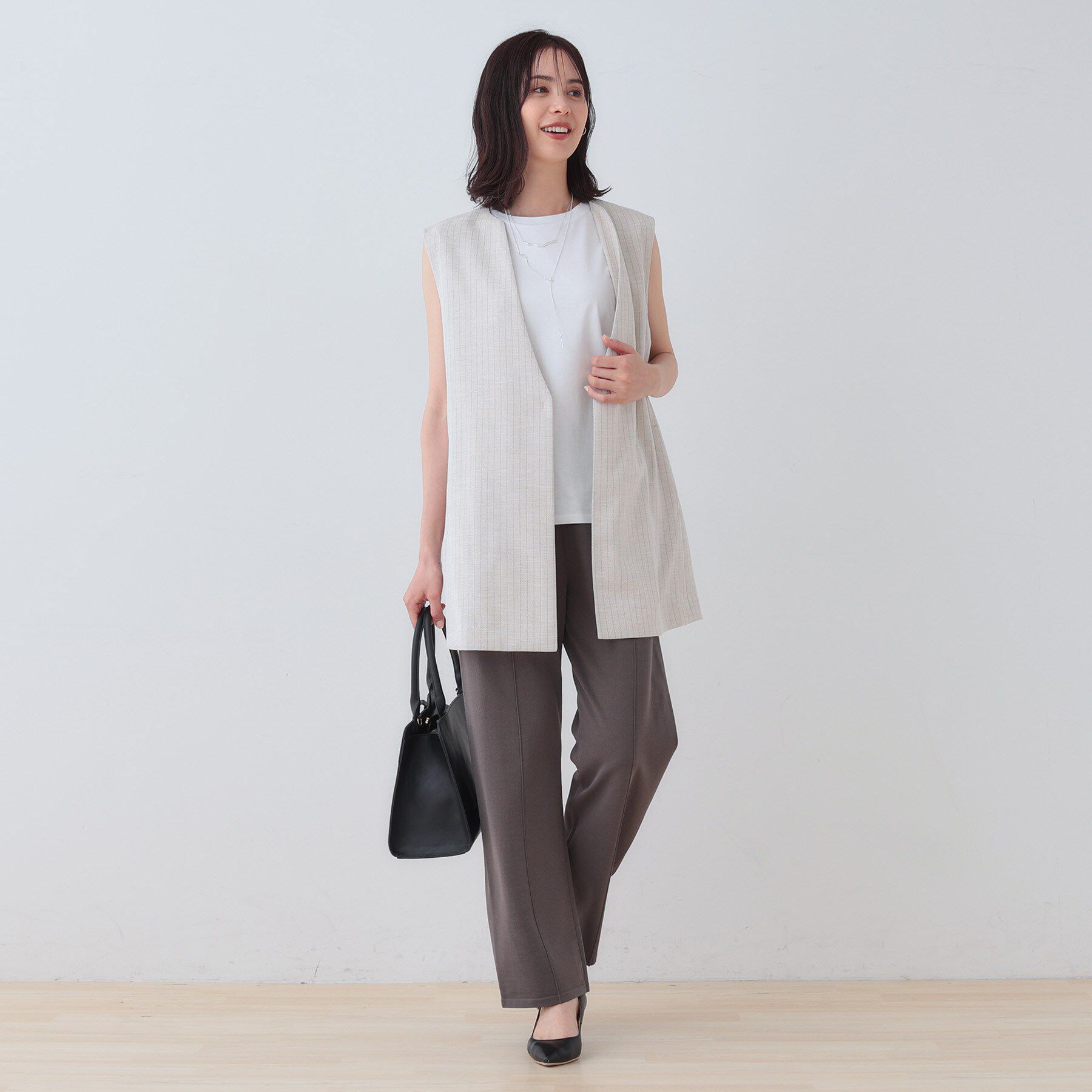 INDIVI「【洗える／SETUP可能／ウエストゴム】イージーニットパンツ」|その他|