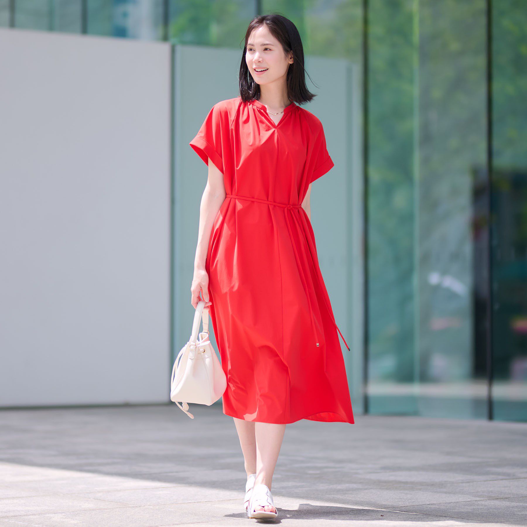 INDIVI「【通気性◎撥水／UV／接触冷感】アクティブワンピース」|ワンピース|