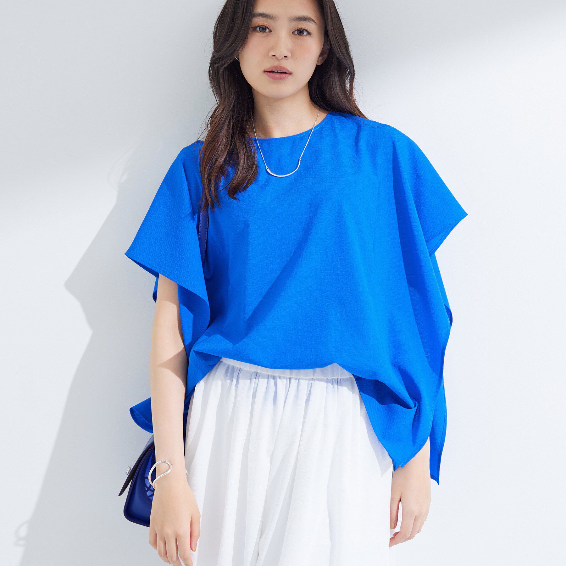 INDIVI「【体型カバー】スクエアブラウス」|シャツ・ブラウス|