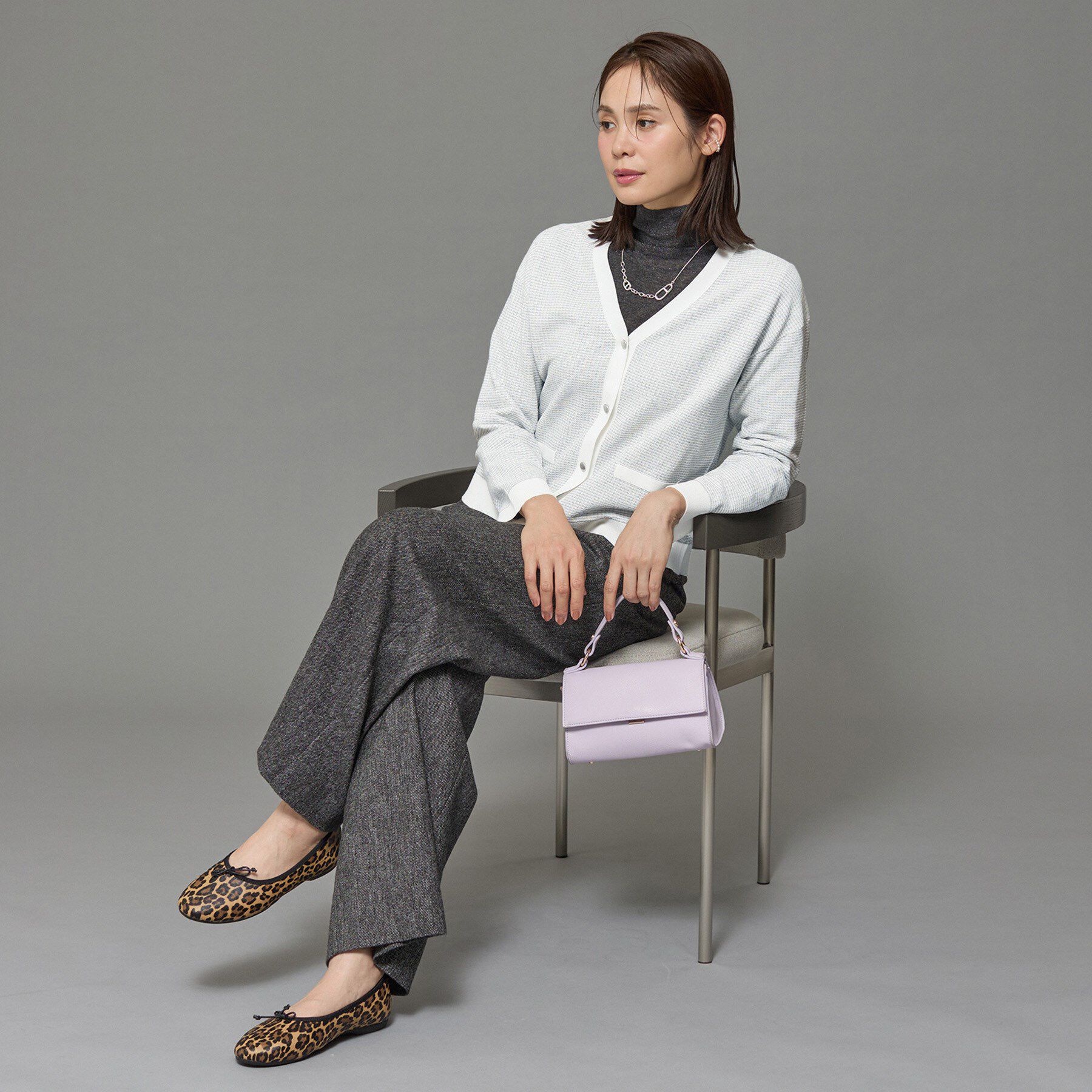 INDIVI「【軽く羽織れる/洗える】ジャケット風カーディガン」|カーディガン|