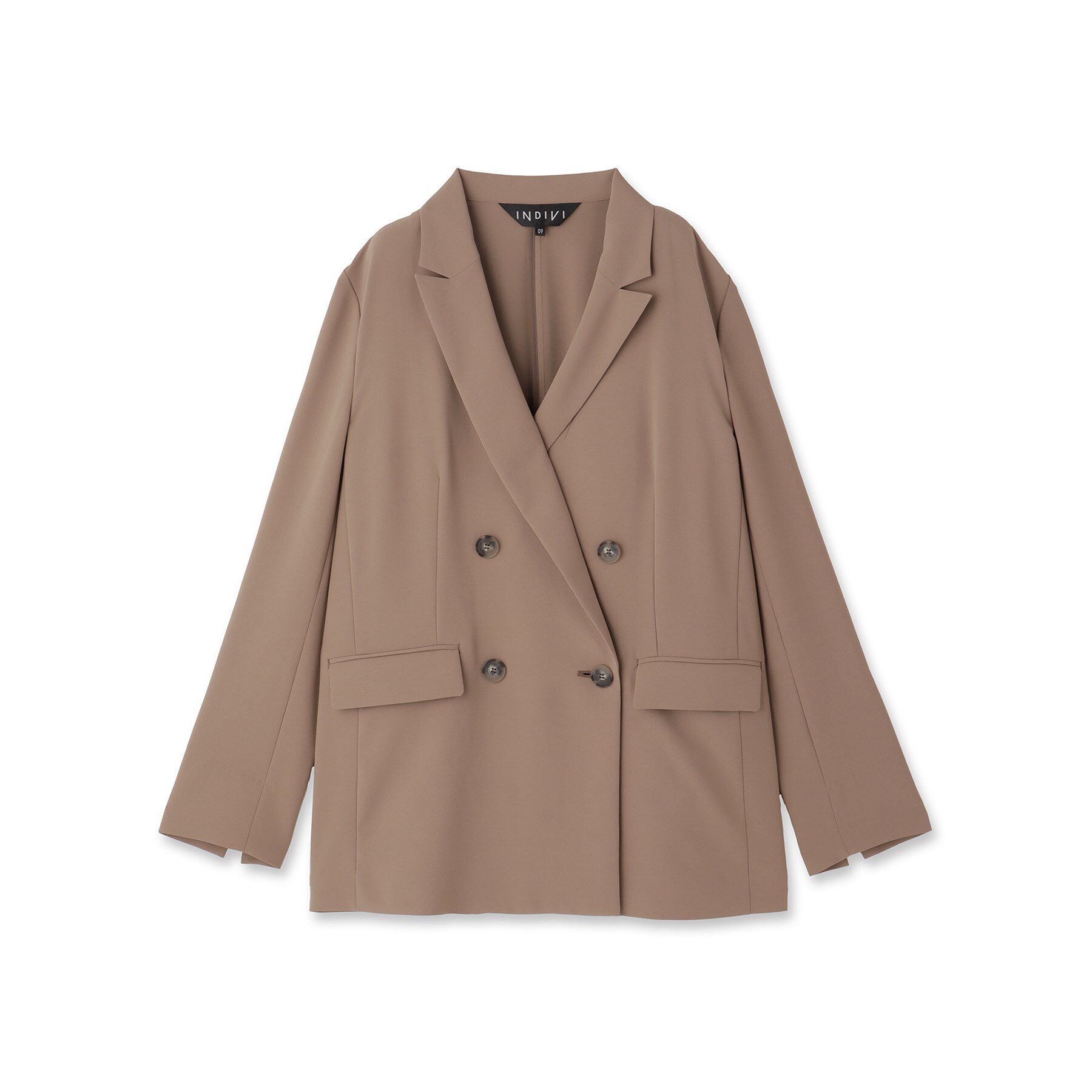 INDIVI「【軽く羽織れる！】ダブルジャケット」|テーラードジャケット|