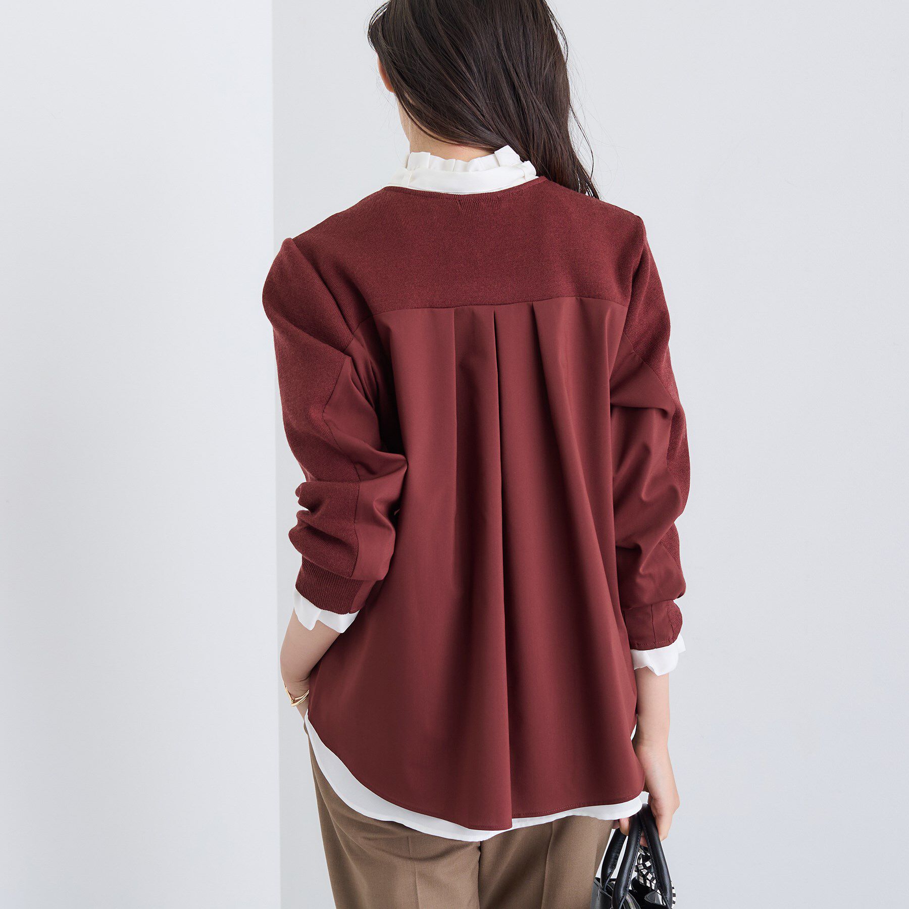 INDIVI「【洗える／選べる8色】トーンアップニット」|ニット・セーター|