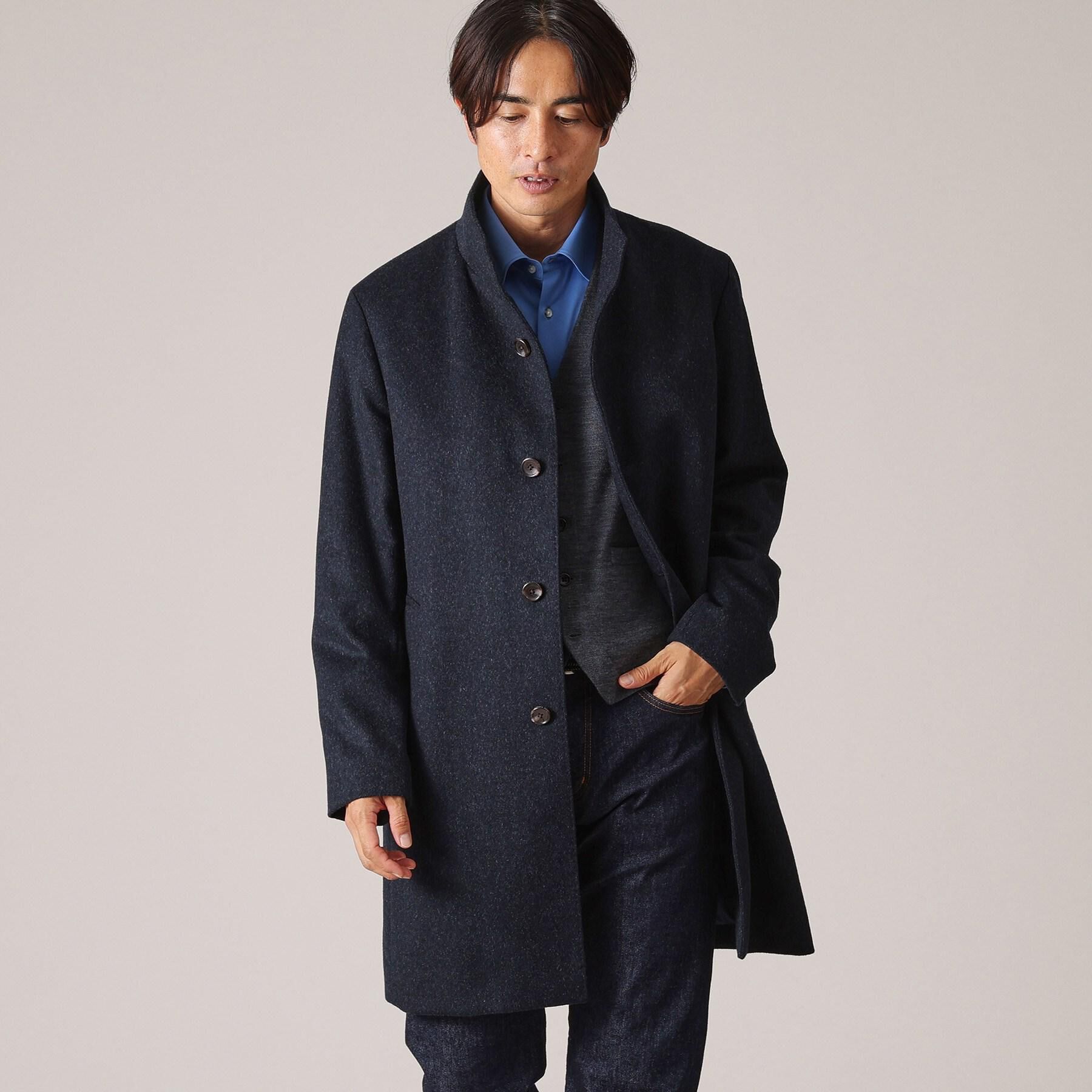 TAKEO KIKUCHI「【ウールカシミヤブレンド】ビーバー調 スタンドカラー コート」|その他|