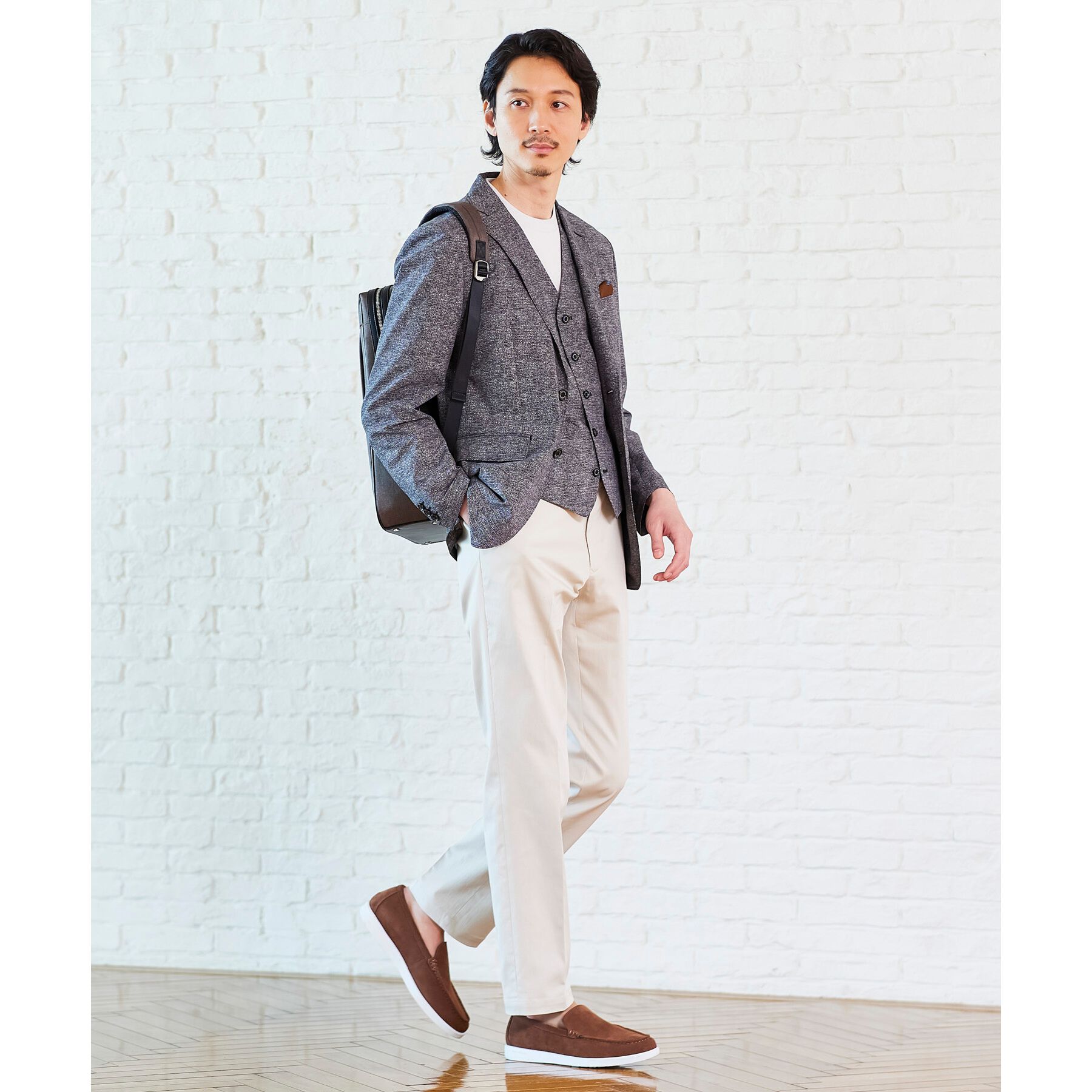 TAKEO KIKUCHI「【抗菌防臭】COOL DOTS（R）ドビープリント ジャケット」|テーラードジャケット|