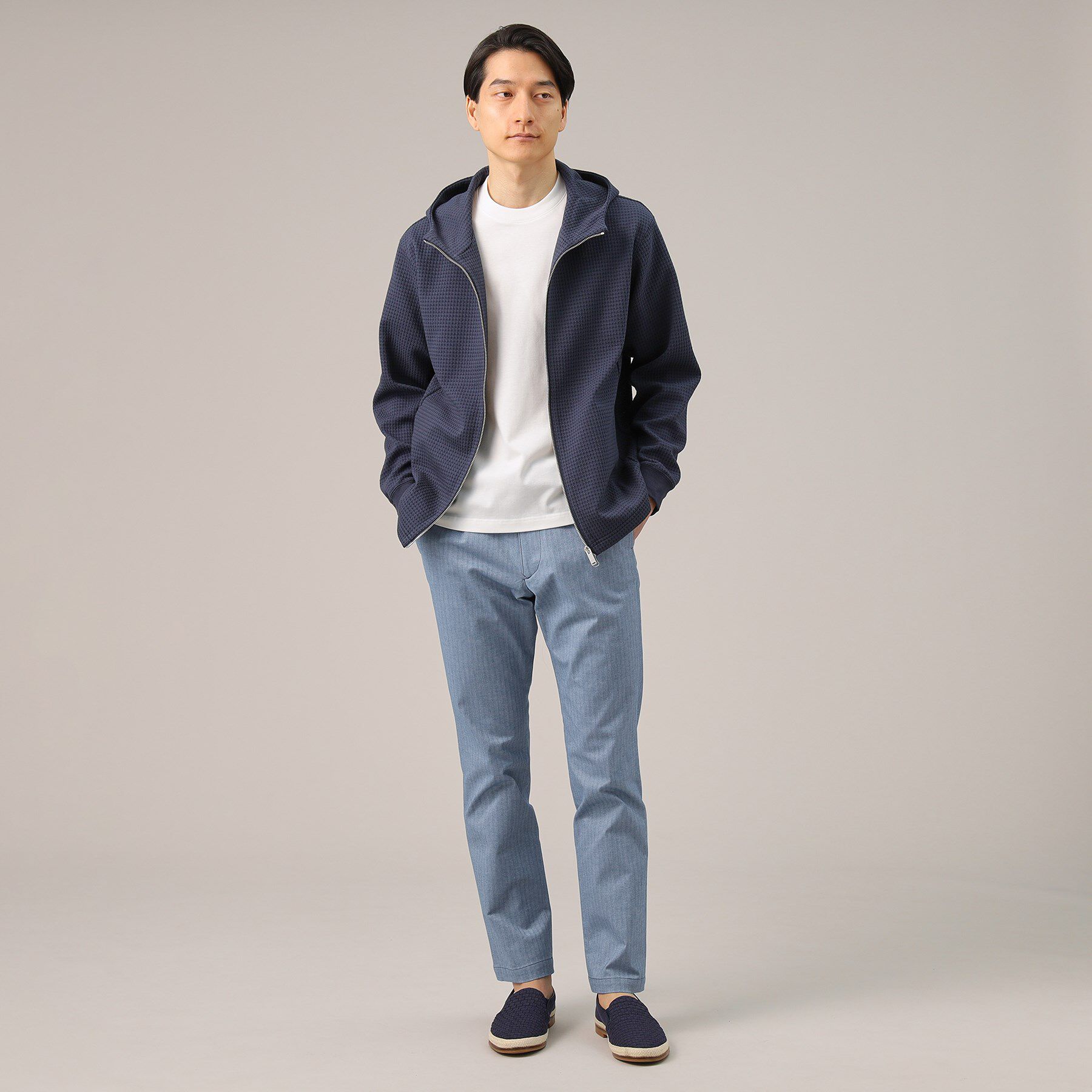 TAKEO KIKUCHI「【Made in JAPAN】播州織 ヘリンボン ストレート パンツ」|その他|