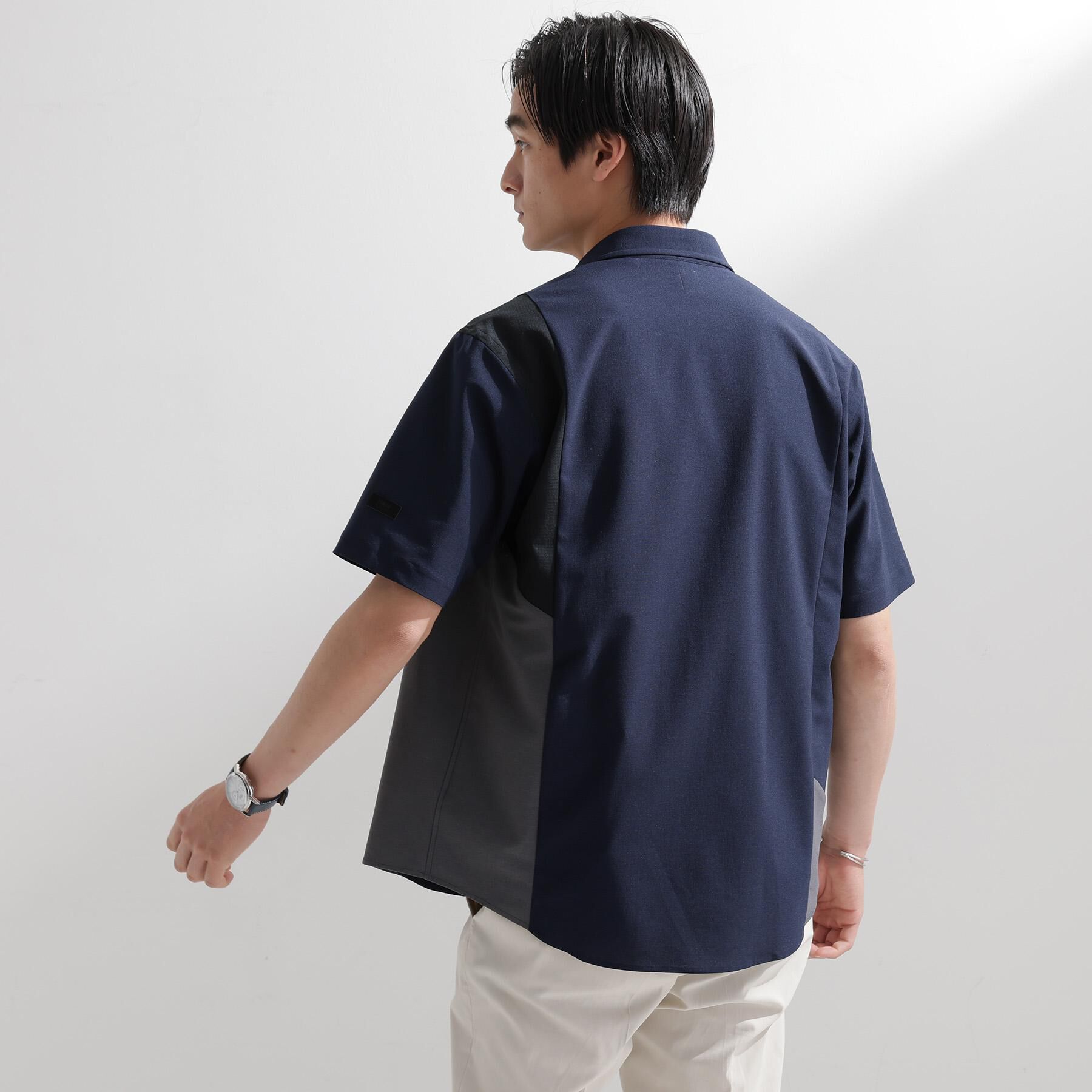 TAKEO KIKUCHI「サイド切り替え 半袖シャツ」|シャツ・ブラウス|