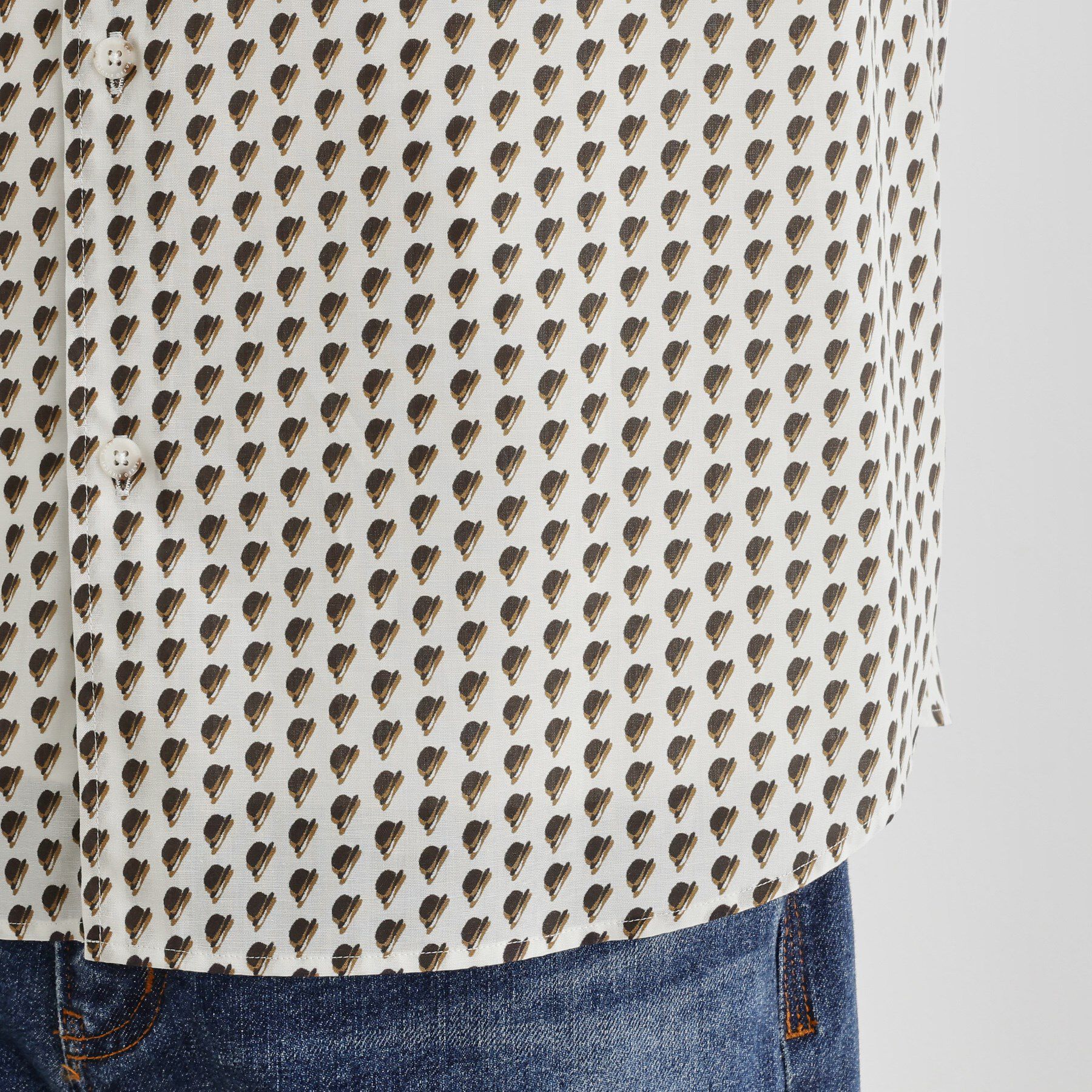 TAKEO KIKUCHI「ボーラーハット柄 長袖シャツ」|シャツ・ブラウス|