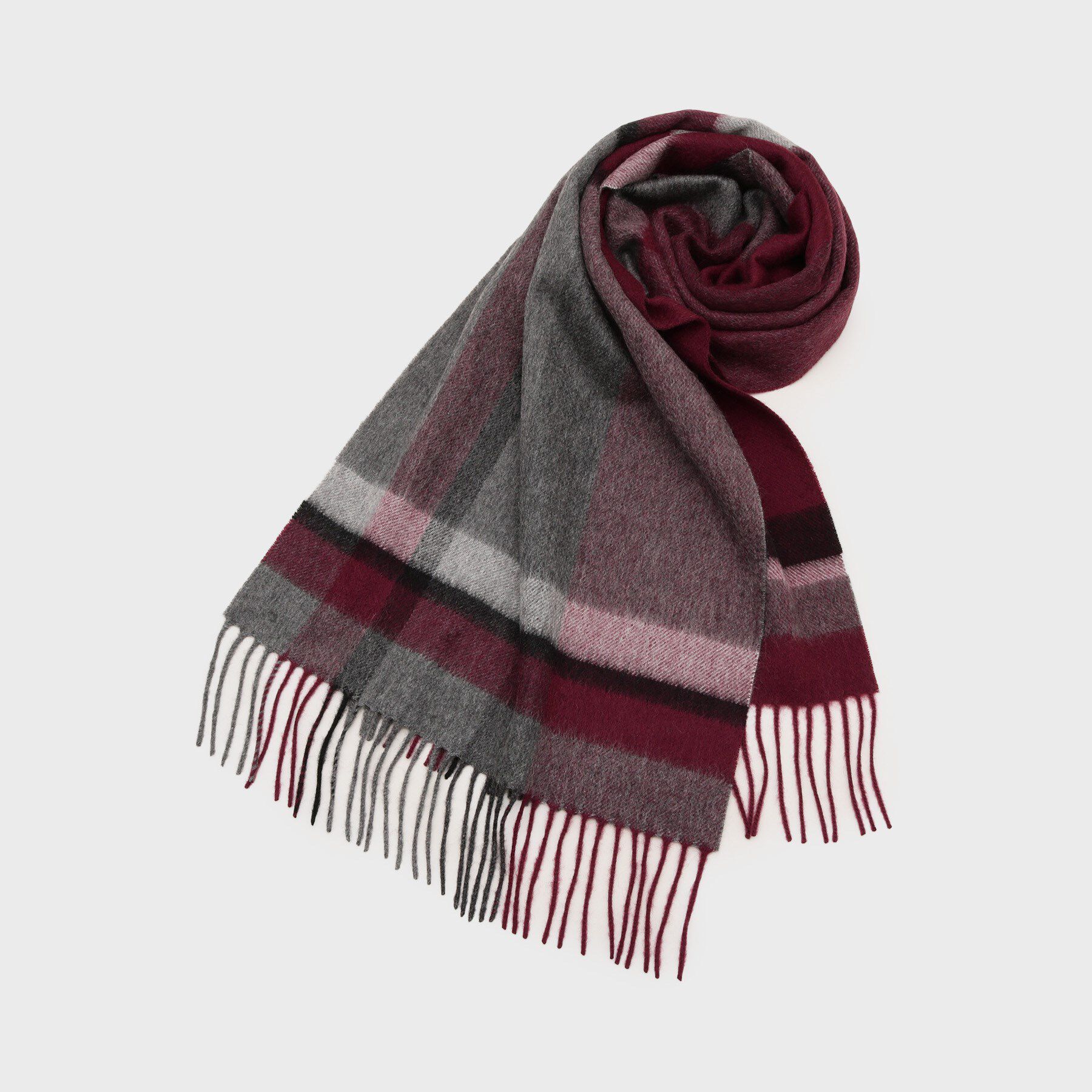 TAKEO KIKUCHI「【洗えるカシミヤ】 ピュアカシミヤ パネルチェックマフラー」|ストール|