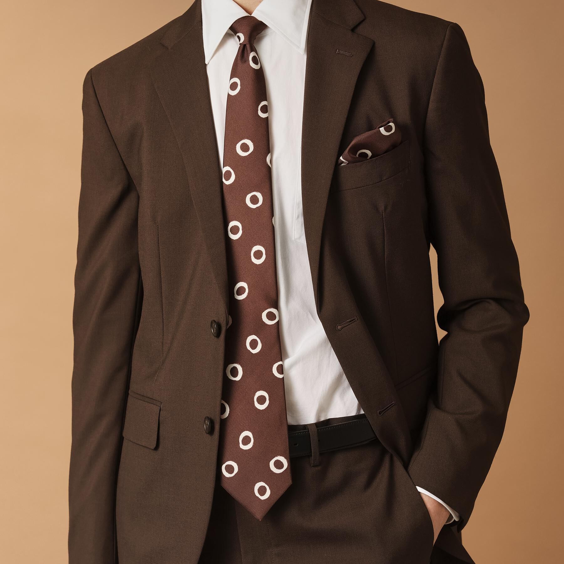 40CARATS&525「手書きサークルドットネクタイ」|ネクタイ・蝶ネクタイ|