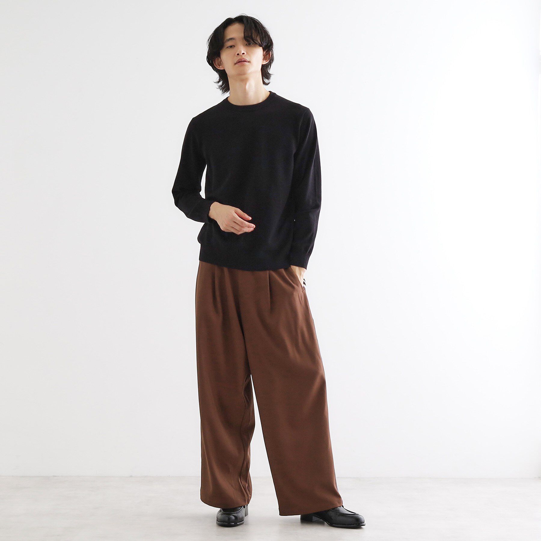 tk.TAKEO KIKUCHI「ハイゲージコンパクトニットクルー」|ニット・セーター|