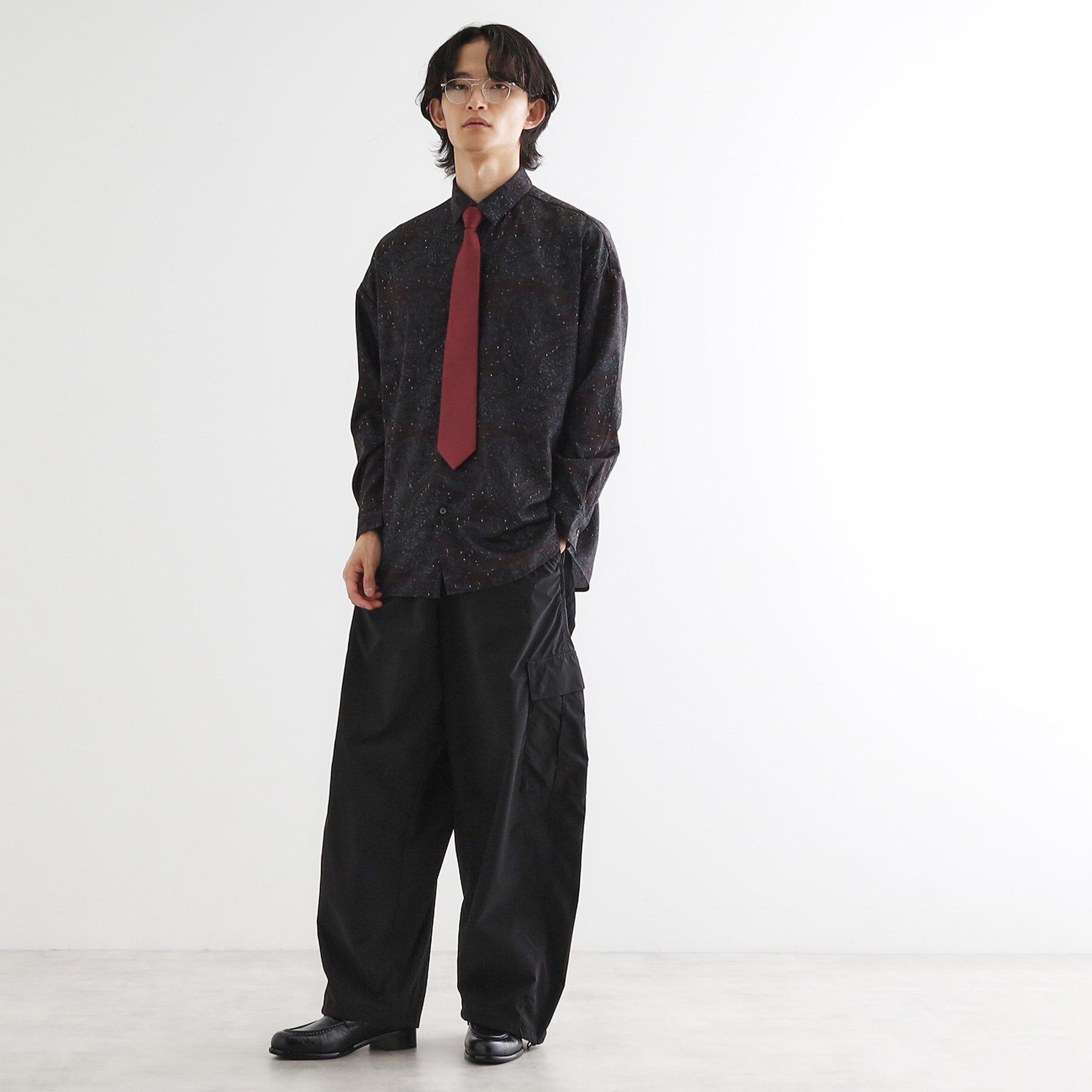 tk.TAKEO KIKUCHI「【ネクタイ付】チェックオンペイズリージャカードシャツ」|シャツ・ブラウス|