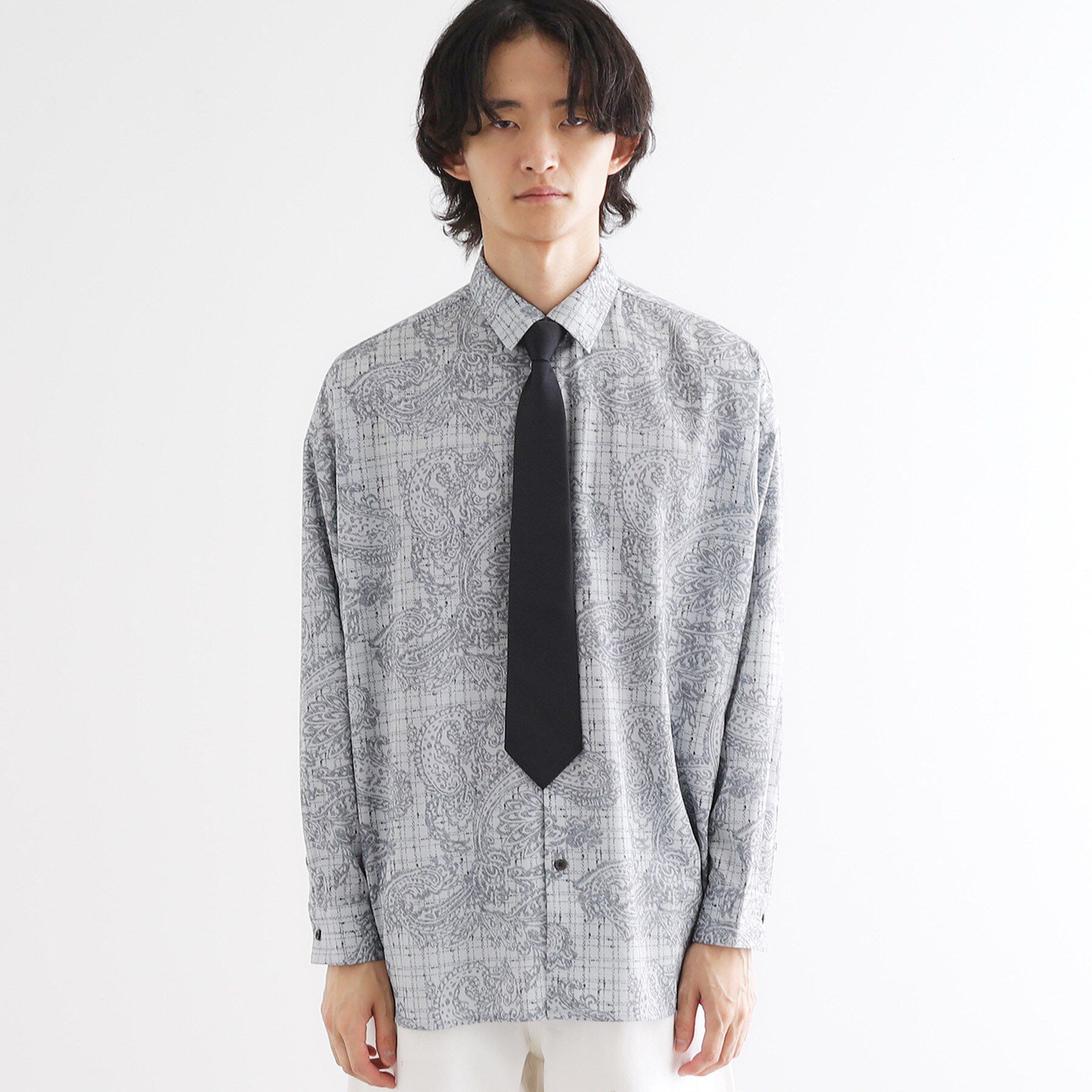 tk.TAKEO KIKUCHI「【ネクタイ付】チェックオンペイズリージャカードシャツ」|シャツ・ブラウス|