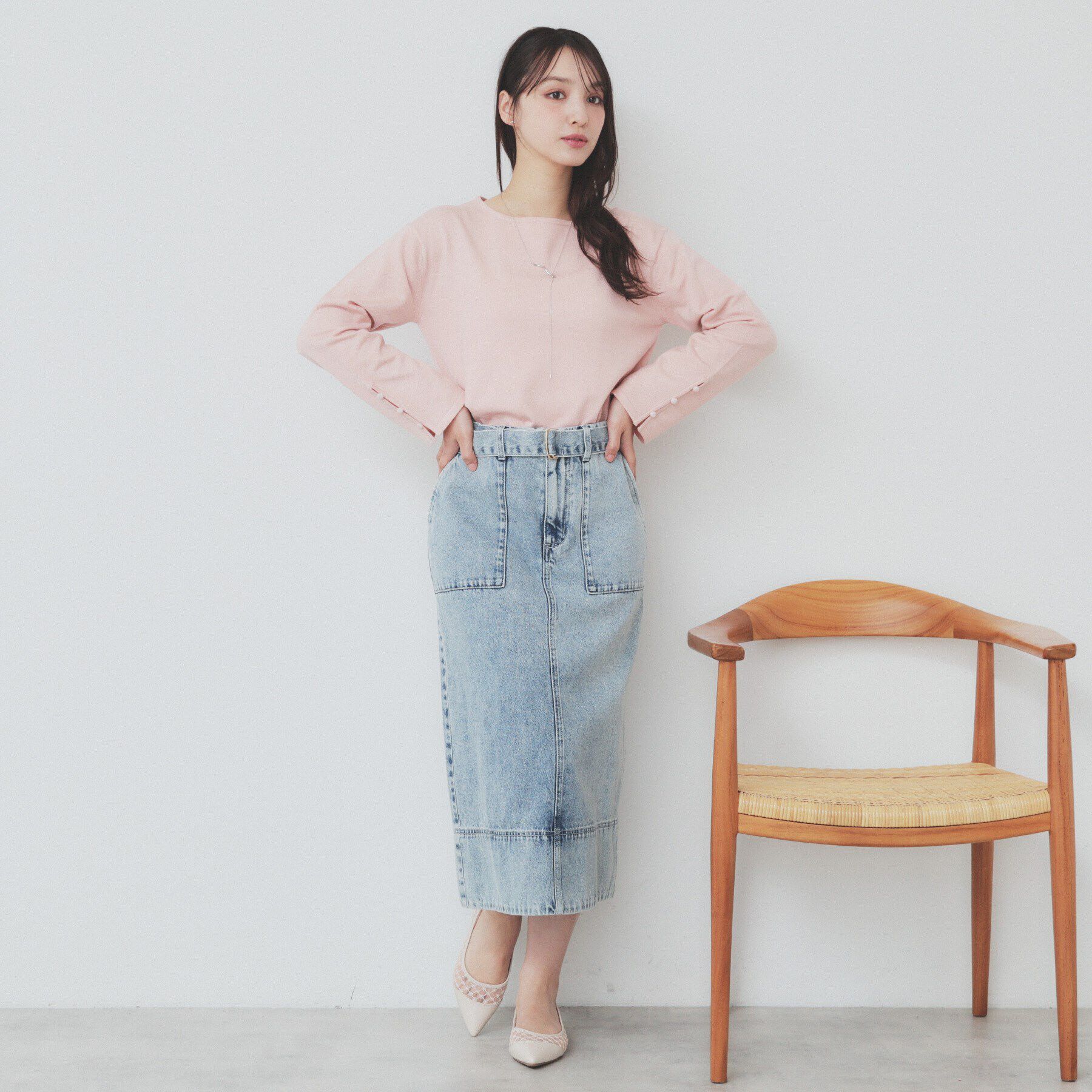 index「袖スリットスリーブニット【洗濯機洗い可】」|ニット・セーター|