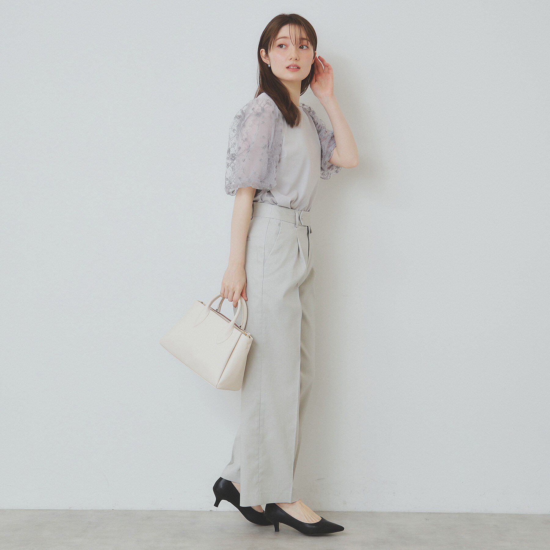 index「シアーバルーンスリーブトップス【洗濯機洗い可/接触冷感】」|Tシャツ・カットソー|