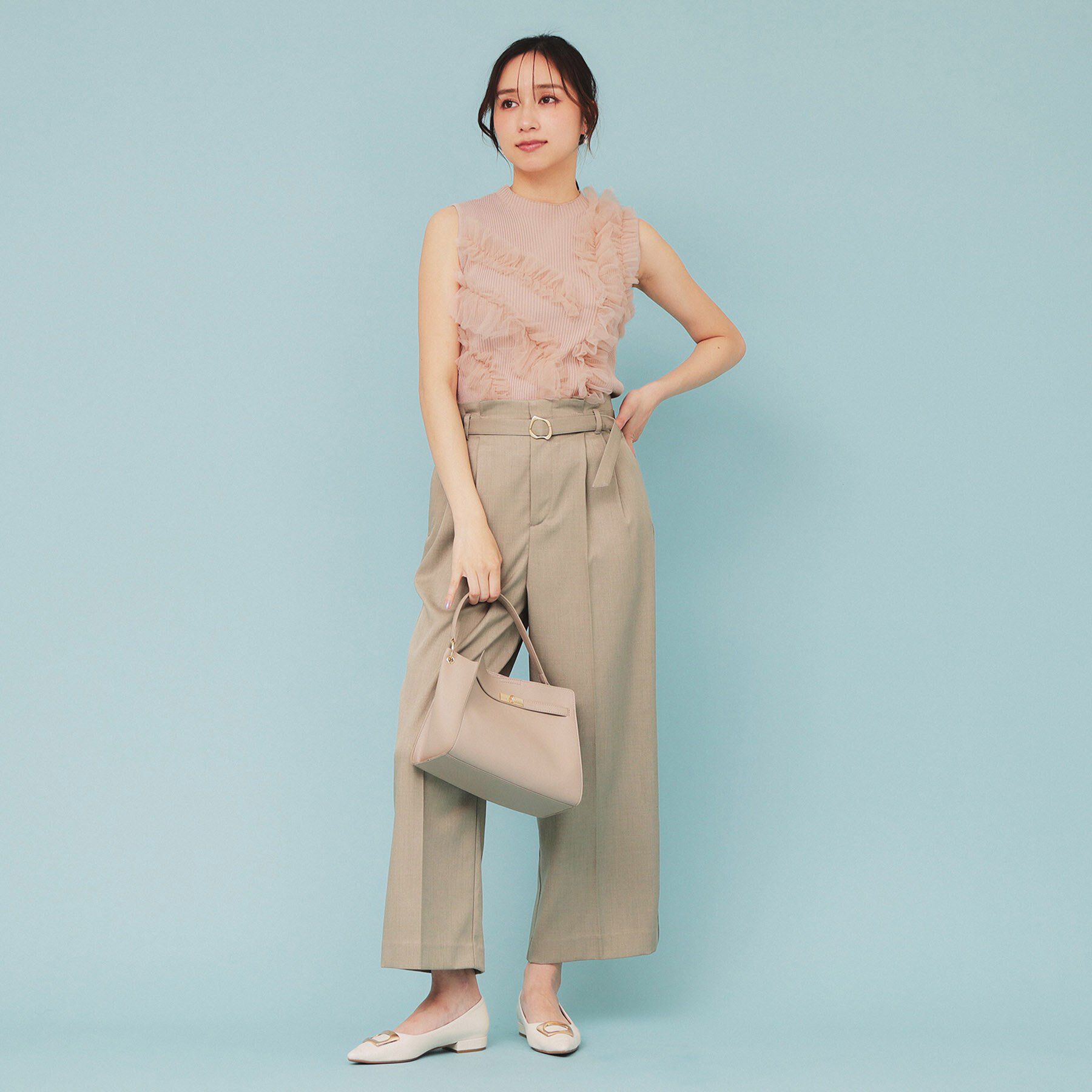 index「ランダムチュールフリルノースリブニット【洗濯機洗い可】」|ニット・セーター|