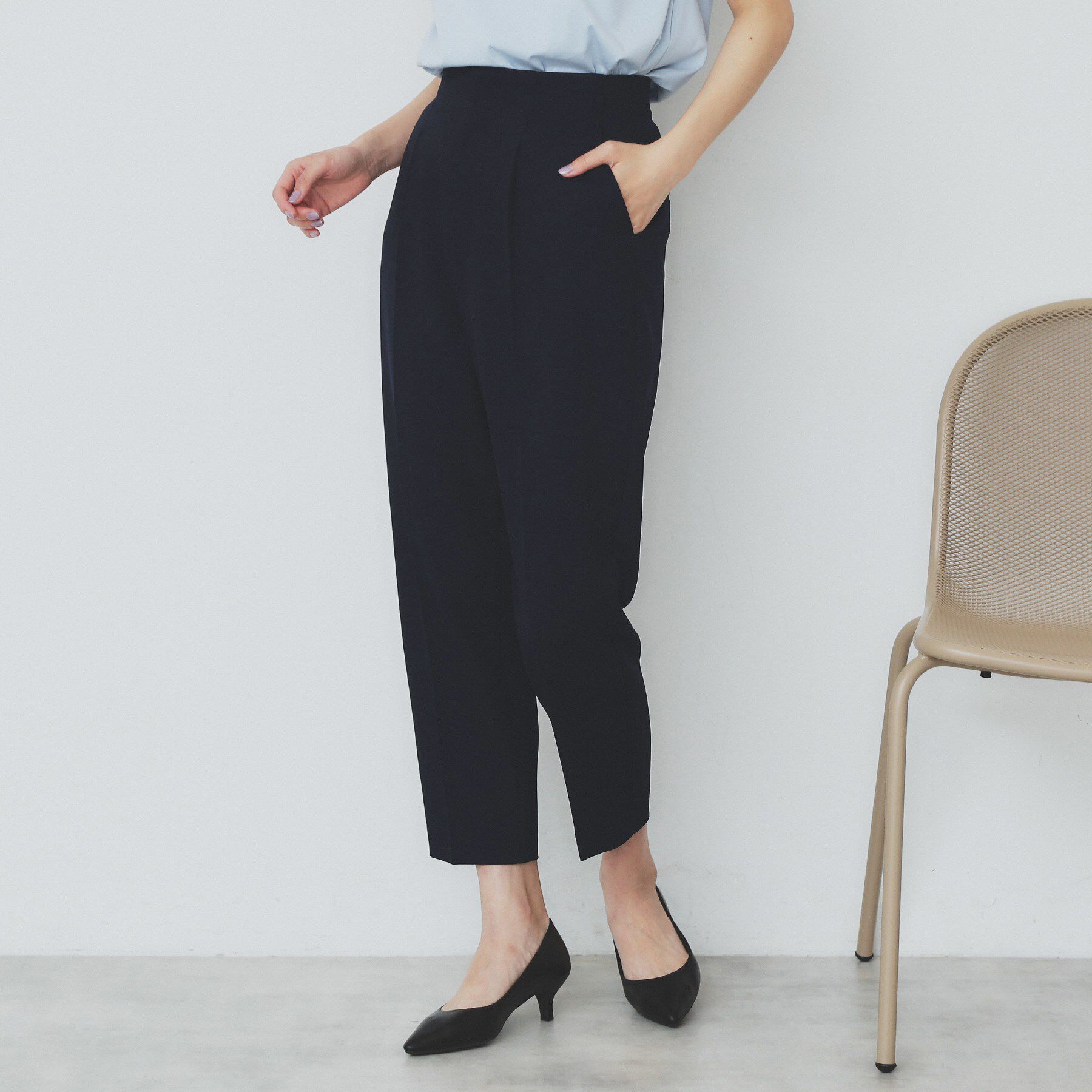 index「ストレッチテーパードパンツ【洗濯機洗い可/吸水速乾/防シワ】」|その他|