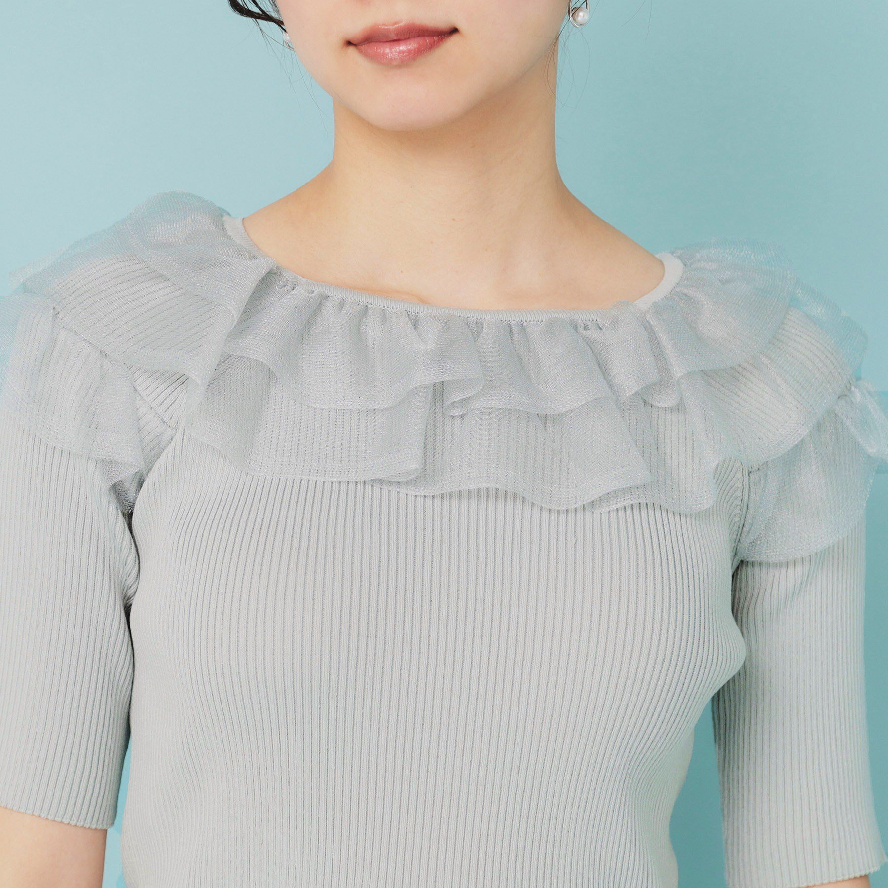 index「シアーラメフリルニット【洗濯機洗い可】」|ニット・セーター|