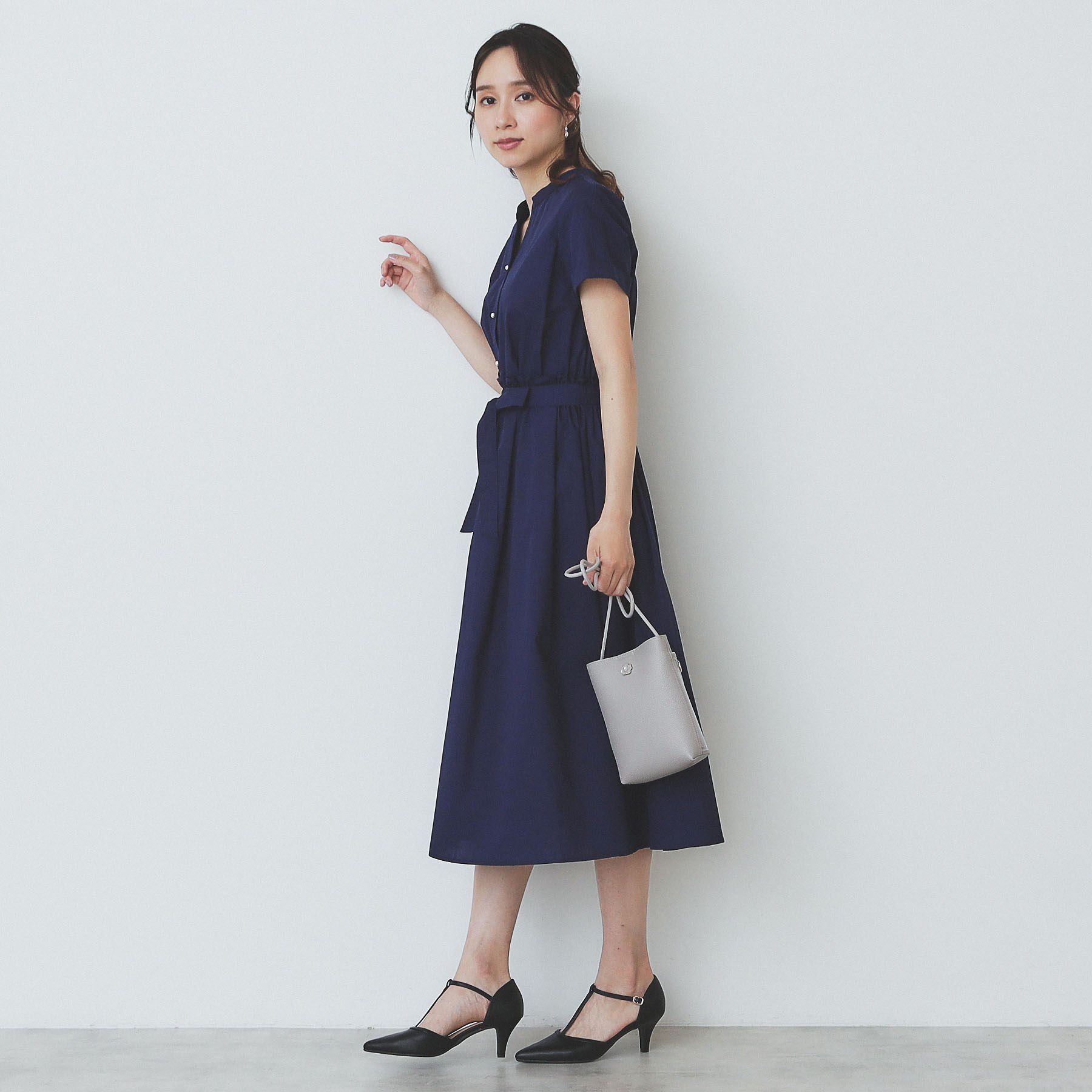 index「《andGIRL掲載》タックフレアワンピース【洗濯機洗い可/イージーアイロン】」|ワンピース|