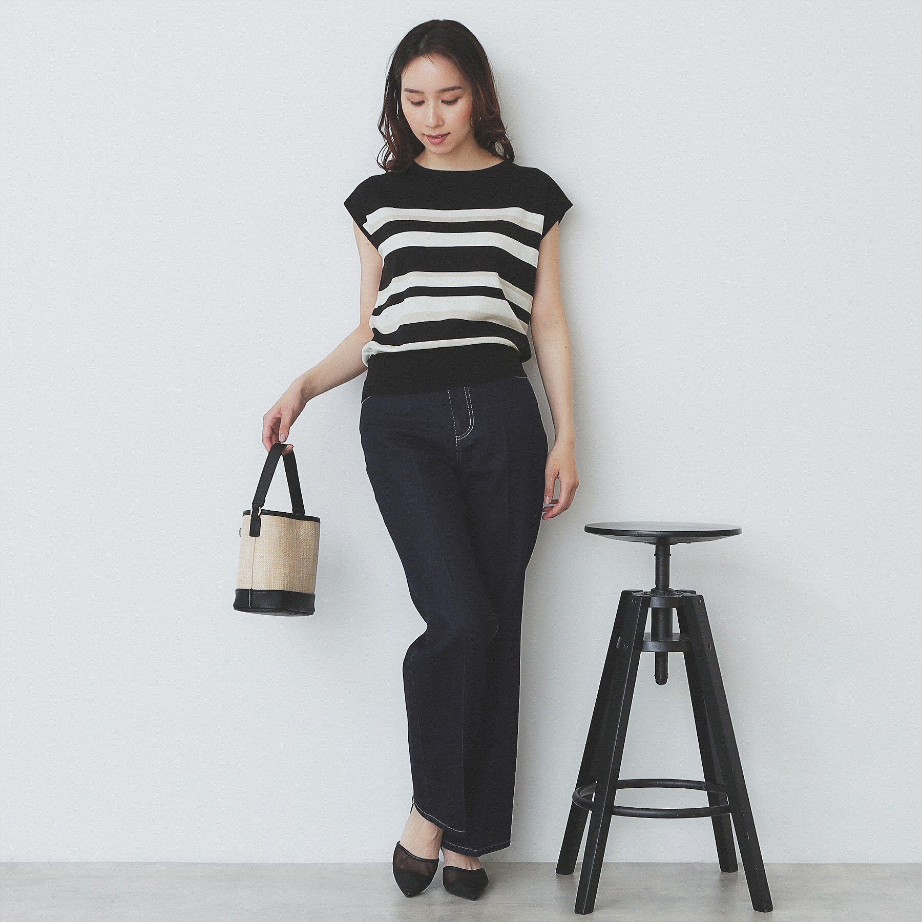 index「《XS-LLサイズ》フレンチスリーブニット【洗濯機洗い可/抗ピル】」|ニット・セーター|