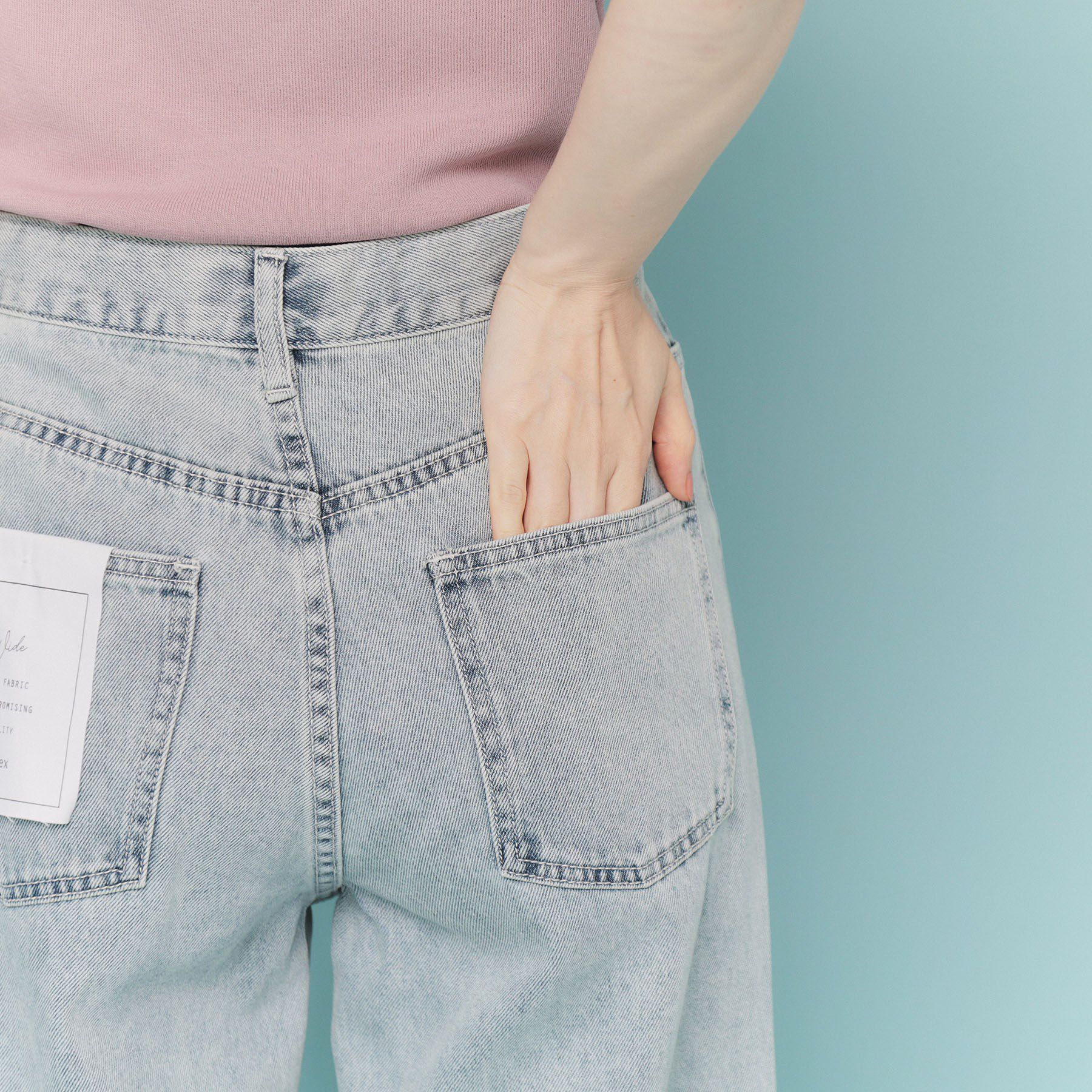 index「《丈が選べる》デニムバギーパンツ【洗濯機洗い可】」|デニム|