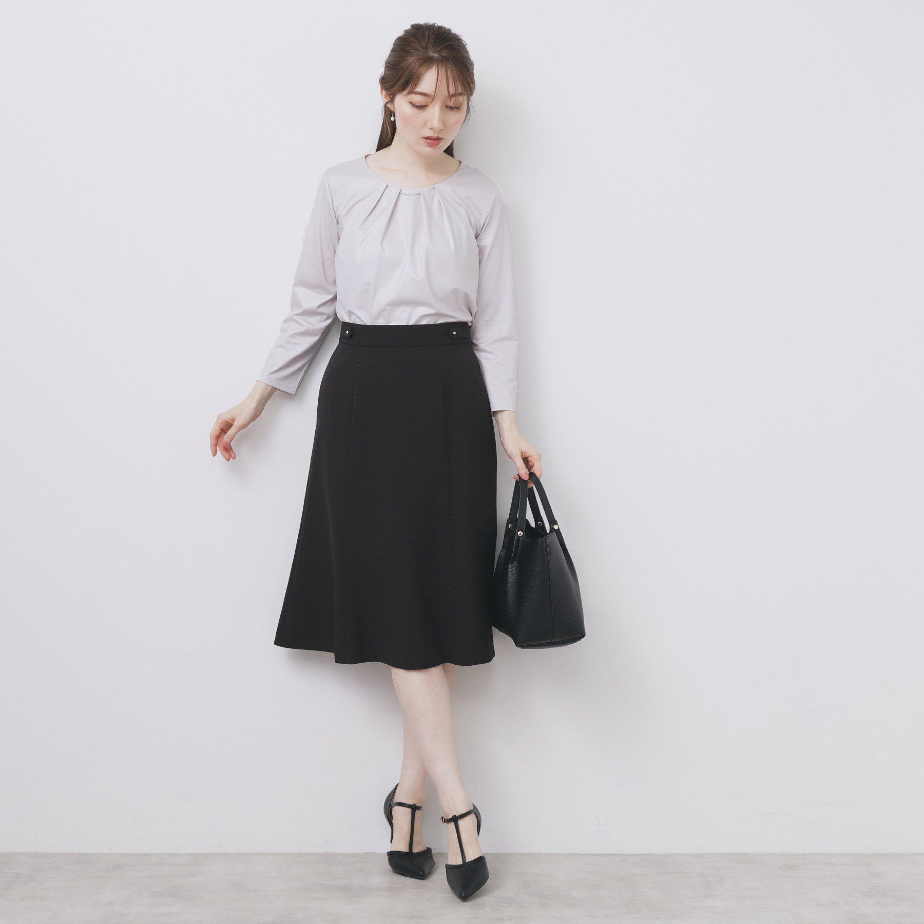 index「《S-3Lサイズ》タックビジュートップス【洗濯機洗い可】」|Tシャツ・カットソー|