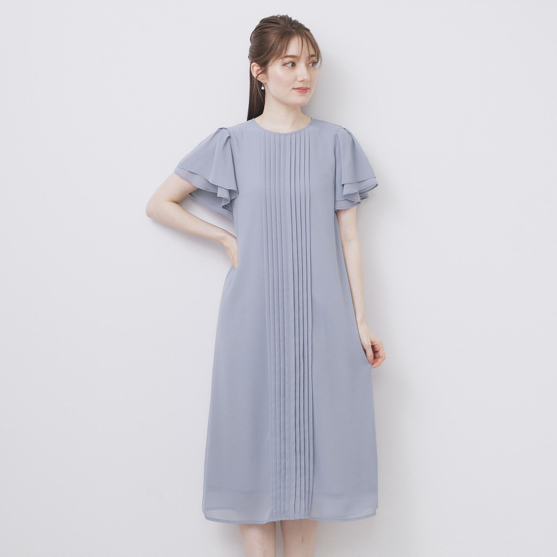 index「フロントタックIラインワンピース【洗濯機洗い可/防シワ】」|ワンピース|