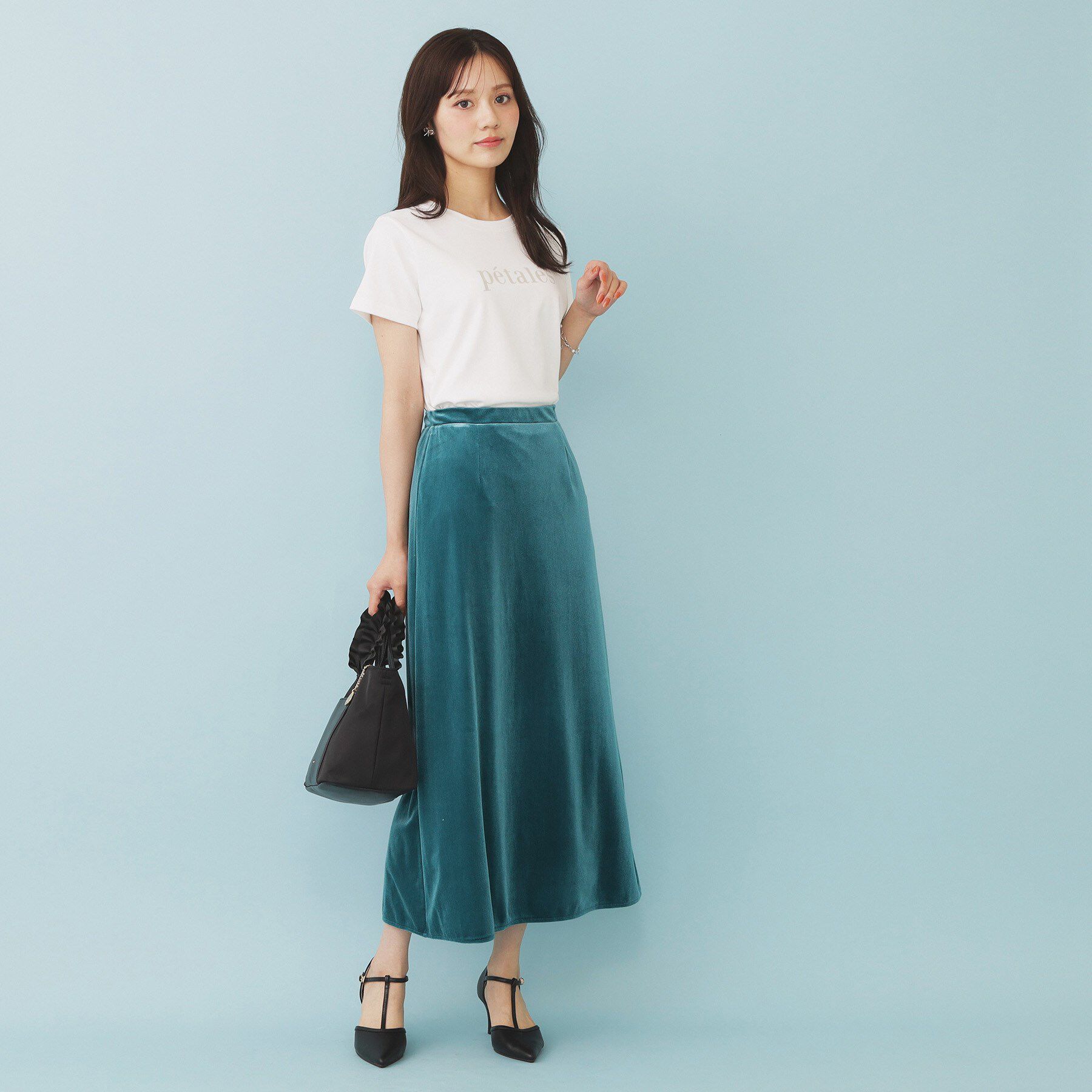 index「ベロアジャージナロースカート【洗濯機洗い可】」|スカート|