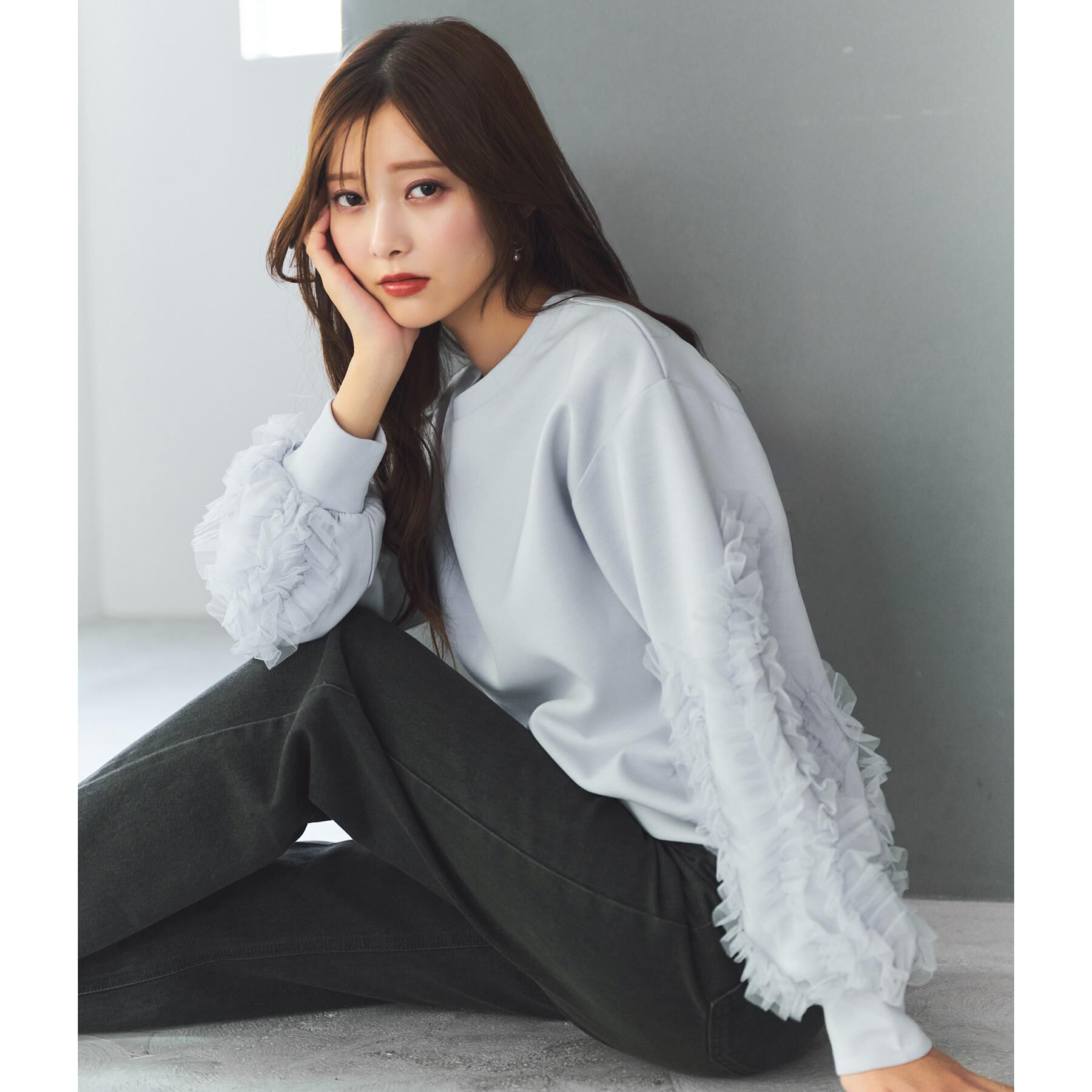 index「フリルスリーブトップス【洗濯機OK】」|Tシャツ・カットソー|