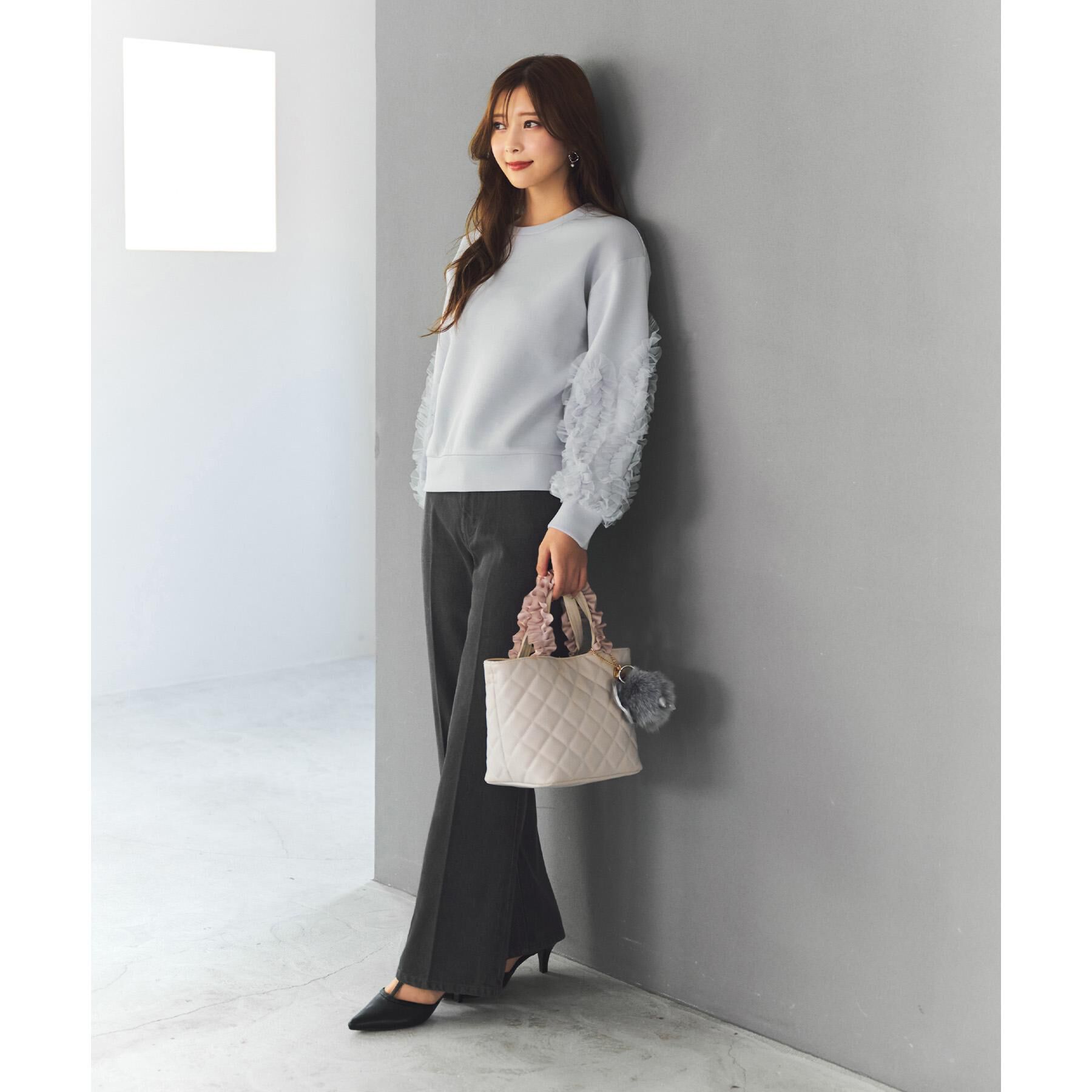 index「フリルスリーブトップス【洗濯機OK】」|Tシャツ・カットソー|