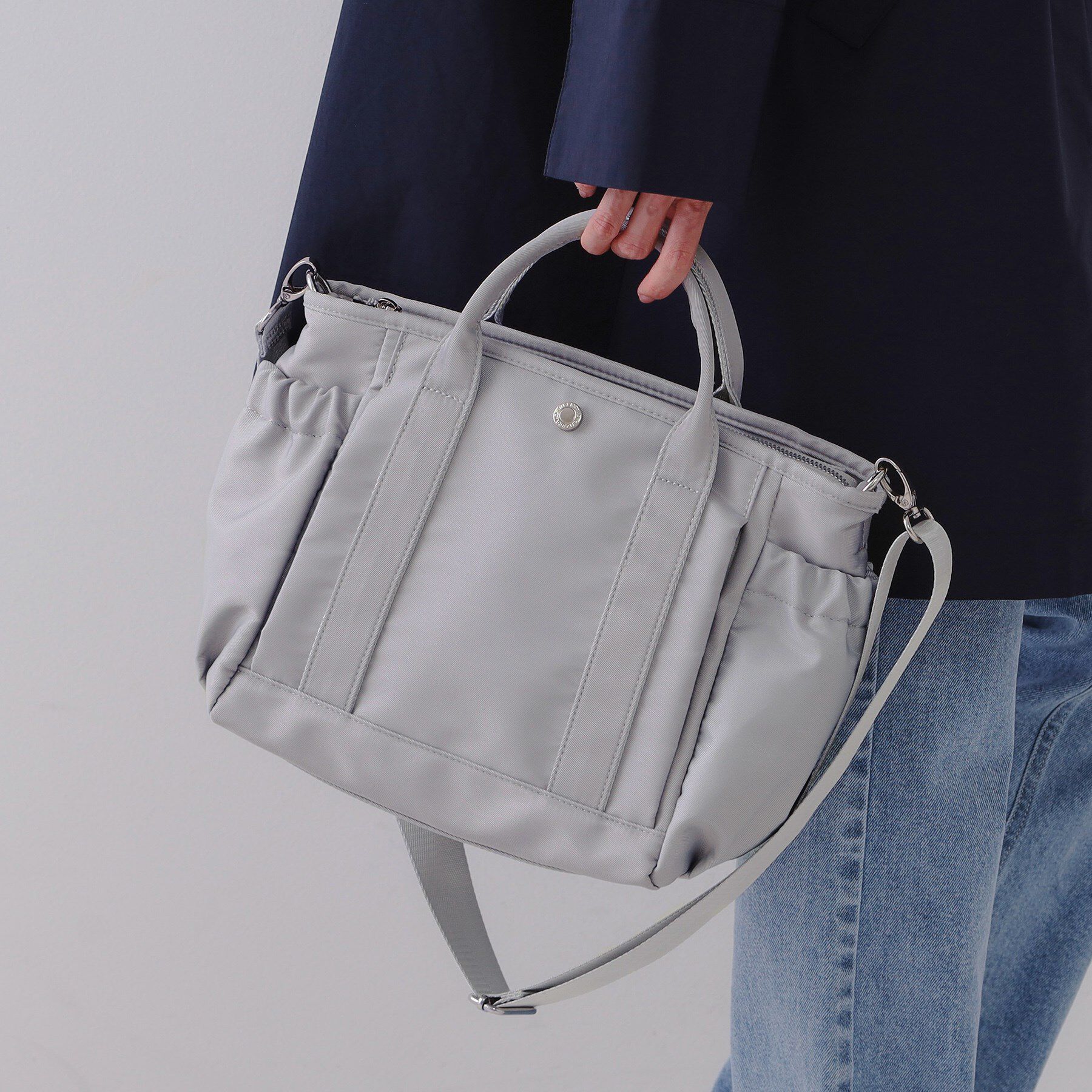 OPAQUE.CLIP「【軽量／撥水加工／2WAY】マルチポケットミドルトートバッグ」|トートバッグ|