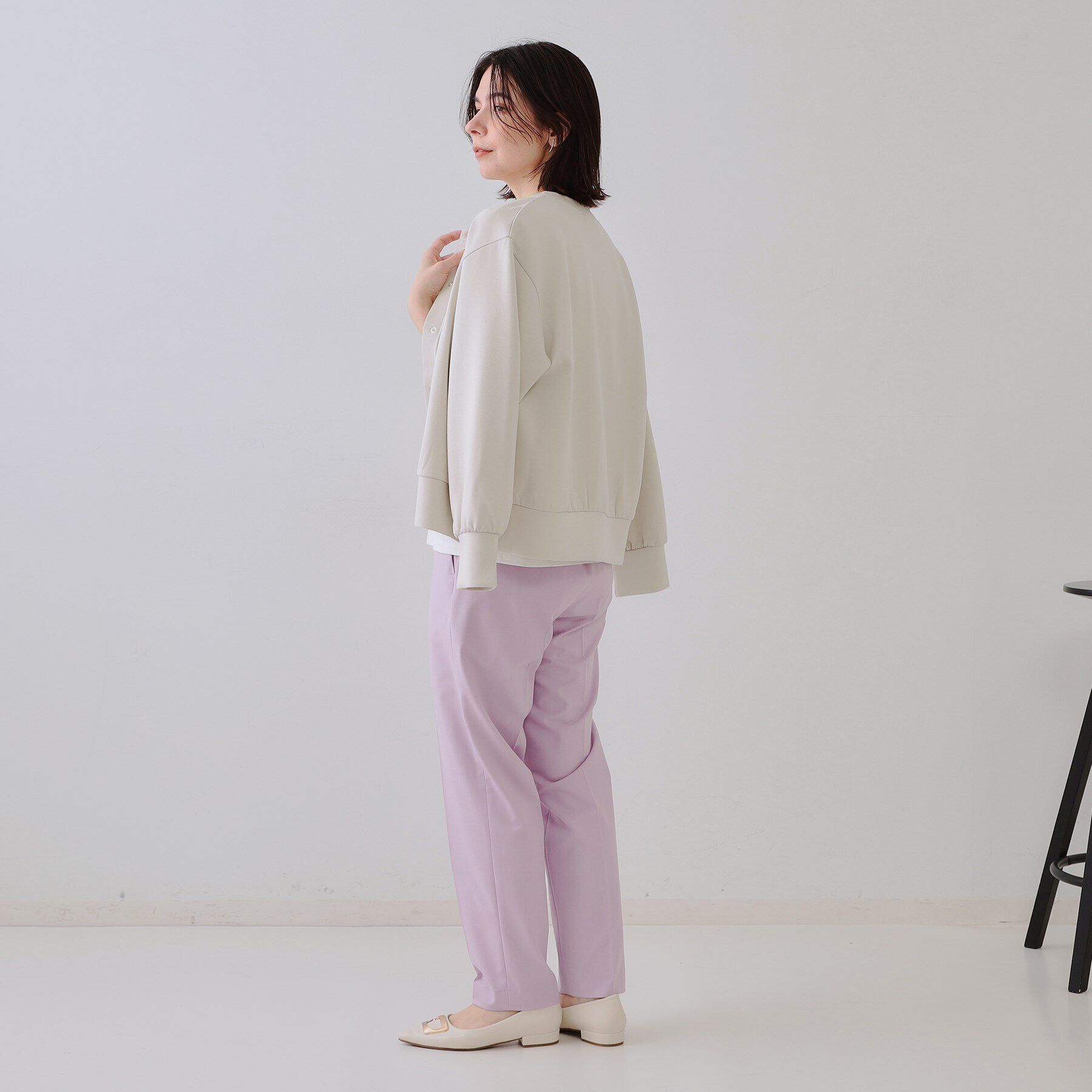 OPAQUE.CLIP「スナップボタンカーディガン【洗濯機洗い可】」|カーディガン|