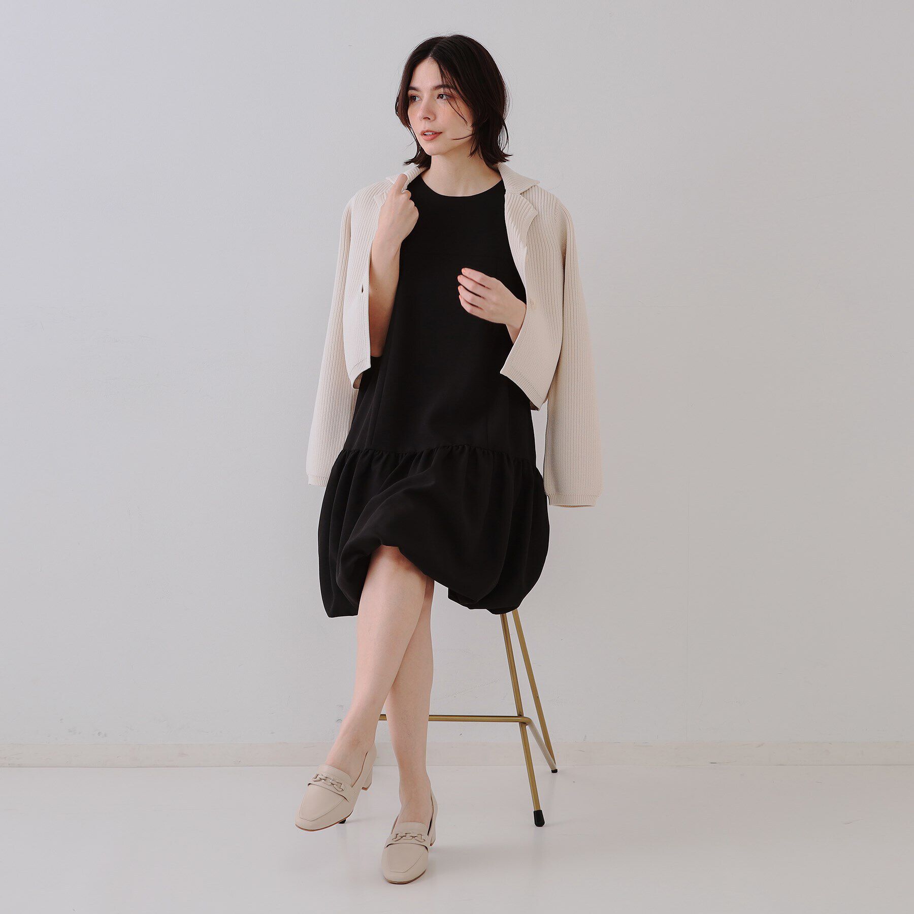 OPAQUE.CLIP「裾バルーンミニジャンスカ【洗濯機洗い可】」|ワンピース|