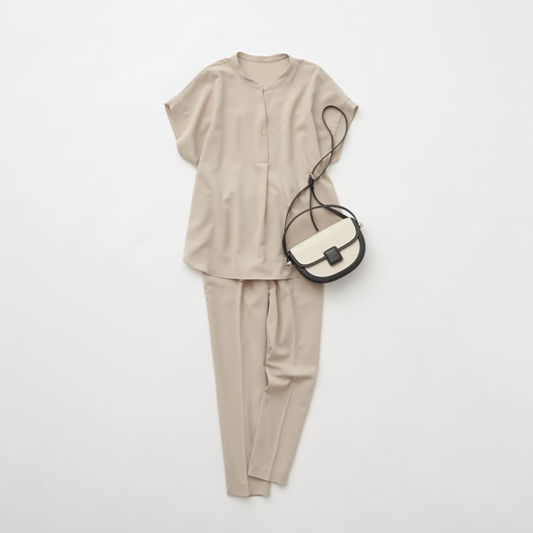 OPAQUE.CLIP「《7色展開/SS-LLサイズ》ストレッチスキッパーブラウス/セットアップ対応【洗濯機洗い可/防シワ】」|シャツ・ブラウス|