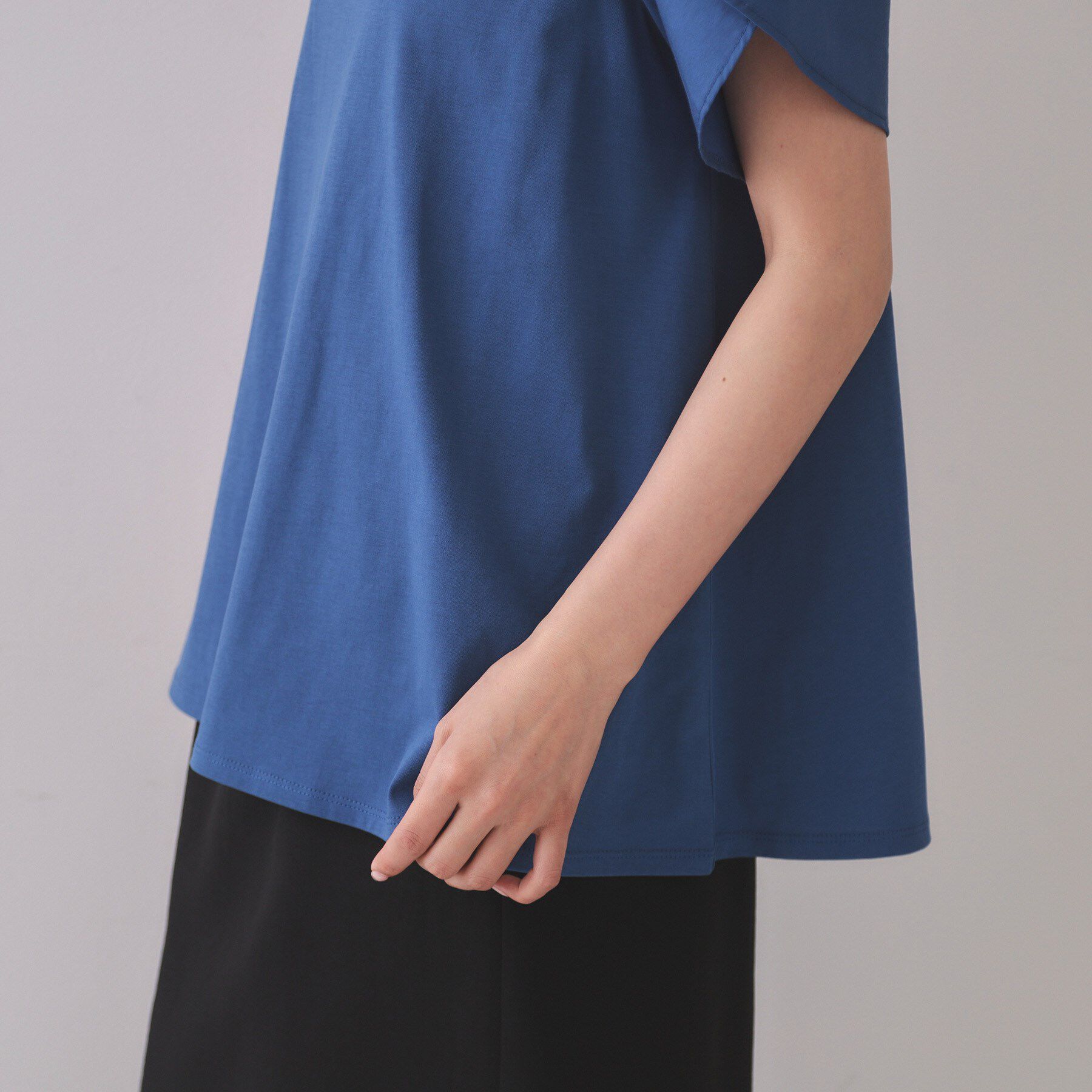 OPAQUE.CLIP「チューリップスリーブドッキングカットソー【洗濯機洗い可/接触冷感】」|Tシャツ・カットソー|