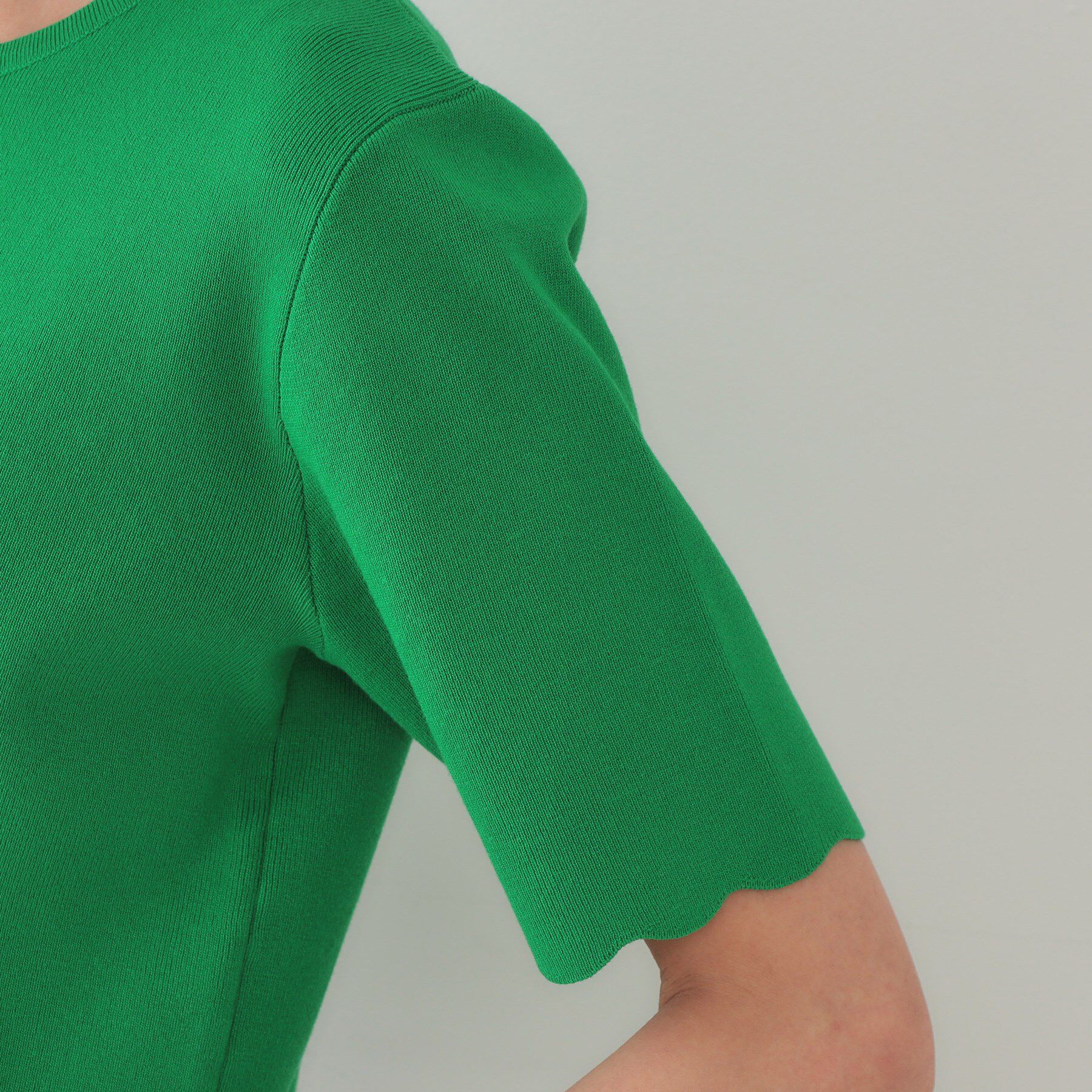 OPAQUE.CLIP「裾スカラップニット【洗濯機洗い可】」|ニット・セーター|