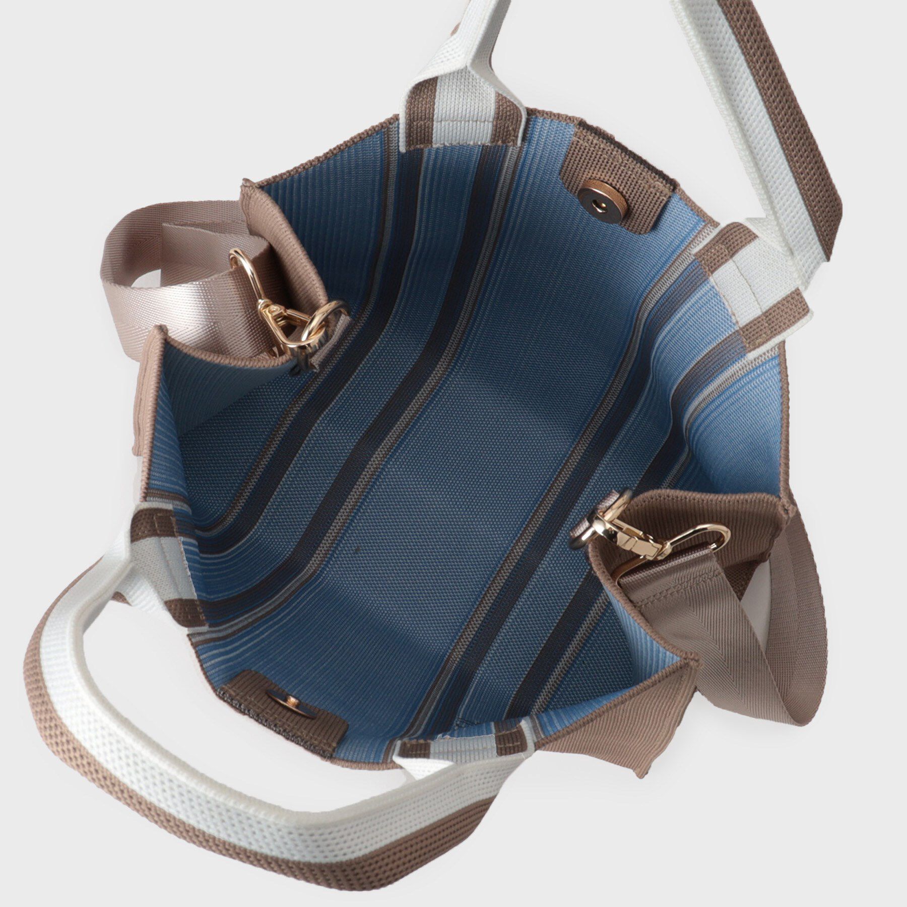 OPAQUE.CLIP「【2WAY】ラインハンドルスクエアニットミドルトートバッグ」|トートバッグ|