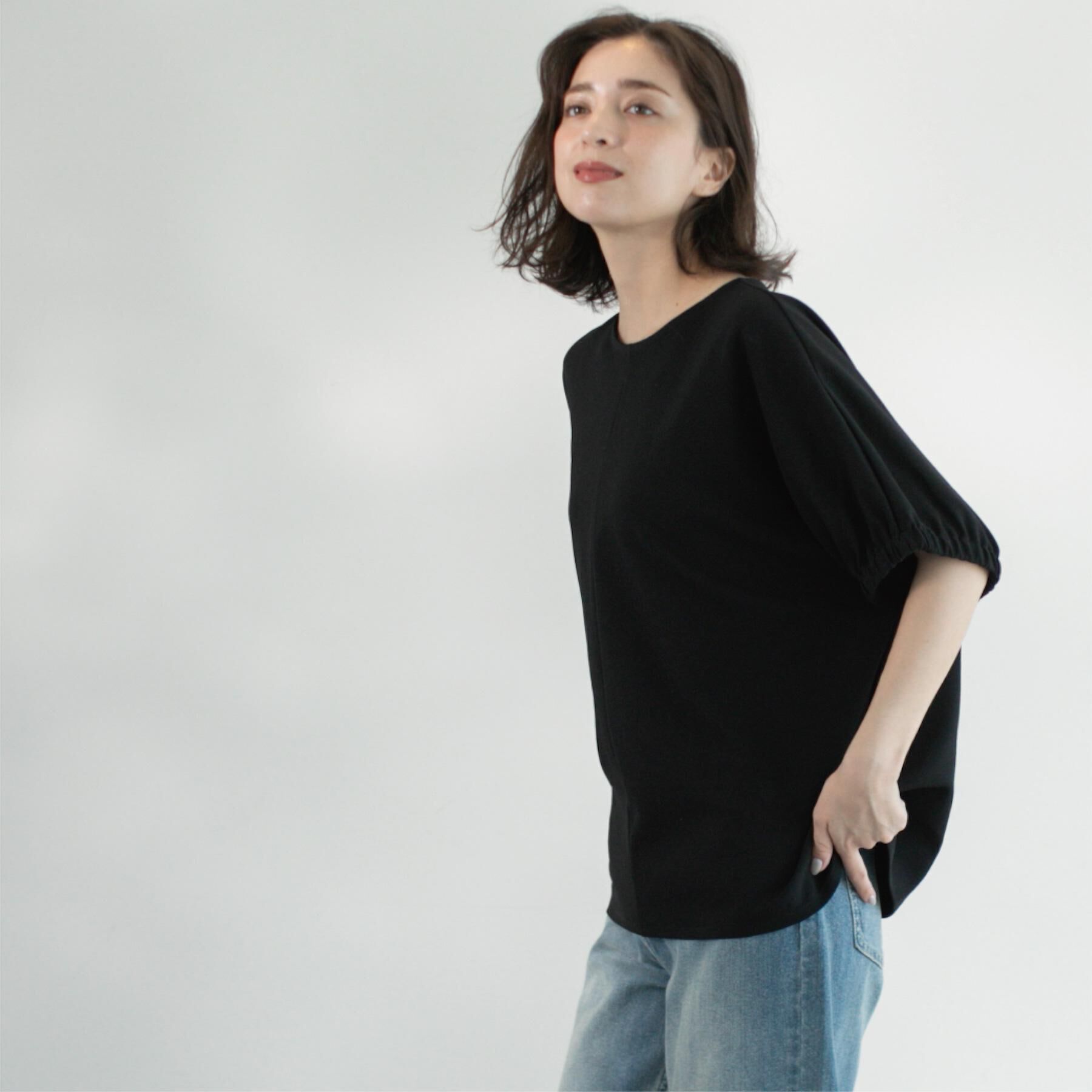 OPAQUE.CLIP「ギャザードルマンスリーブトップス【UV/吸水速乾/洗濯機洗い可】」|Tシャツ・カットソー|