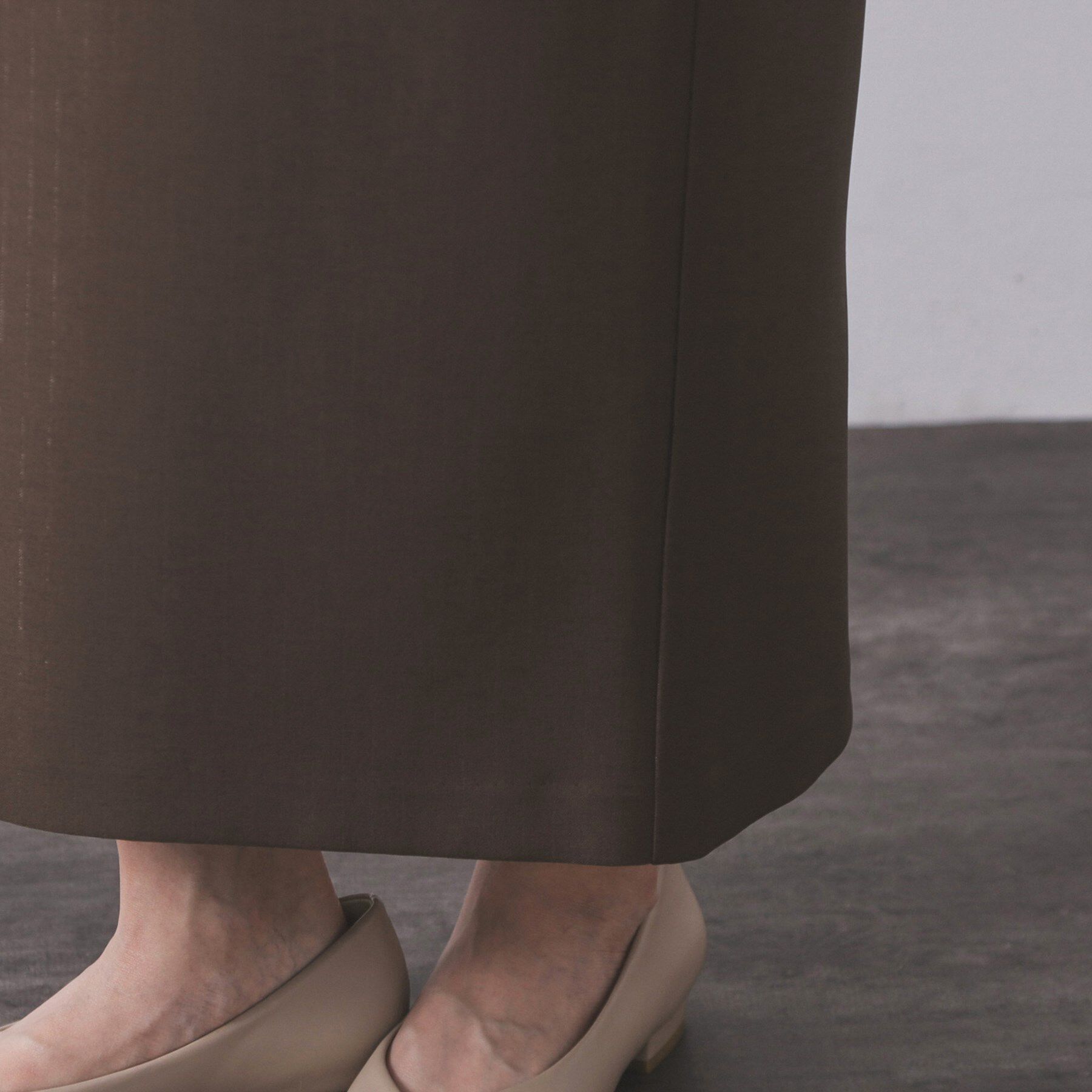 OPAQUE.CLIP「ラメストライプイージーナロースカート/セットアップ可【洗濯機洗い可/防シワ/吸水速乾】」|スカート|