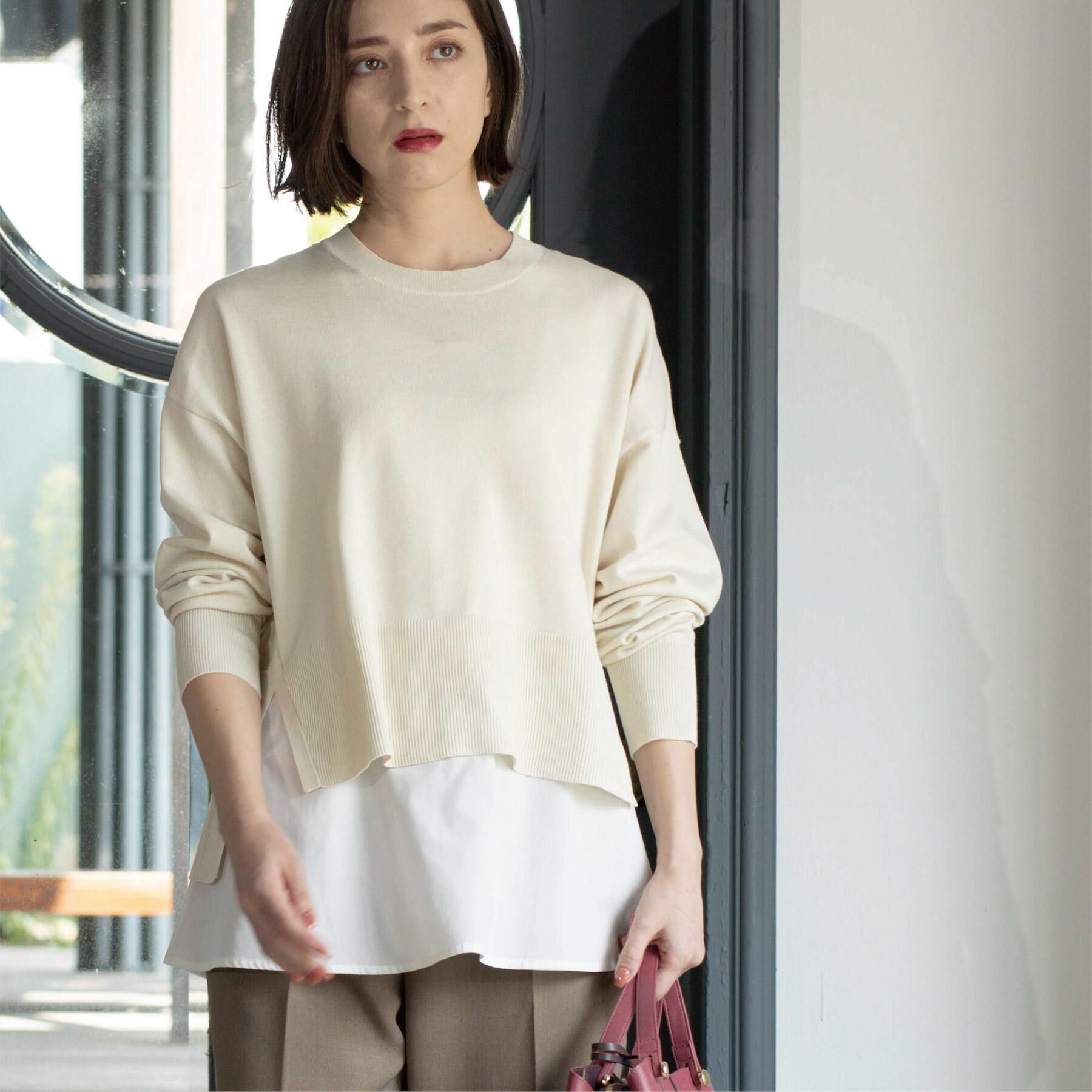 OPAQUE.CLIP「《ツインセット》リラクシーサイドスリットニット&times;ドッキングタンク【洗濯機洗い可】」|その他|