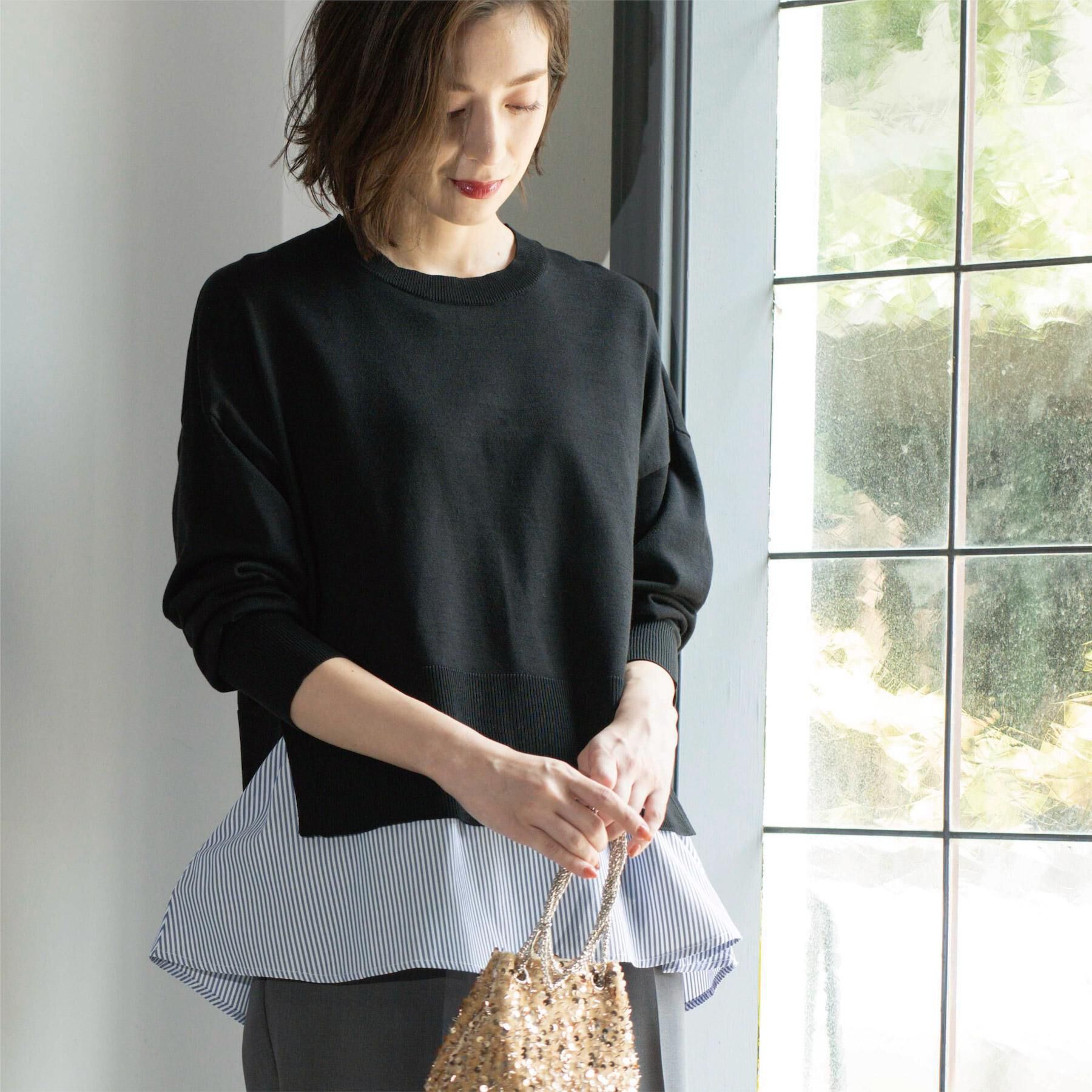 OPAQUE.CLIP「《ツインセット》リラクシーサイドスリットニット&times;ドッキングタンク【洗濯機洗い可】」|その他|