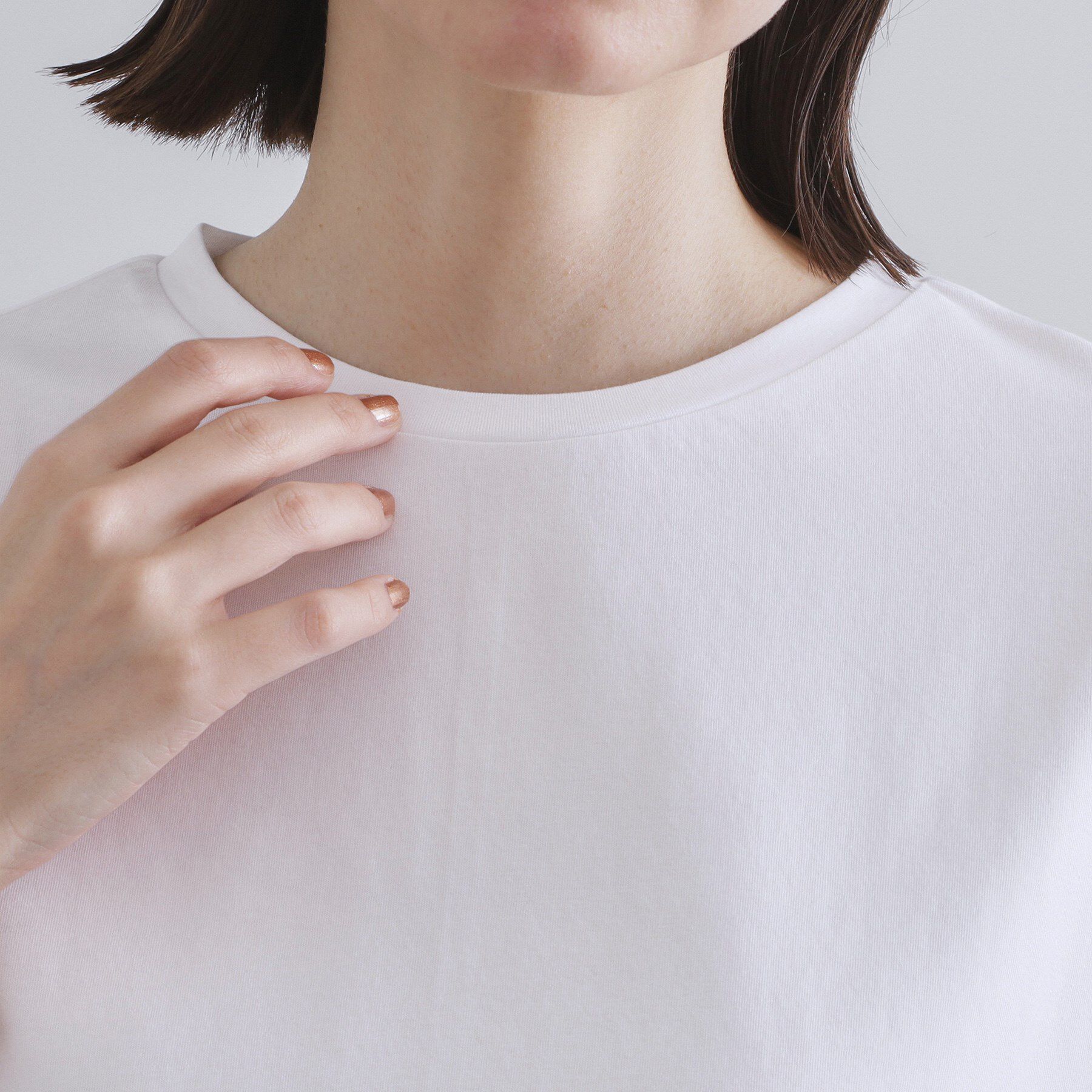 OPAQUE.CLIP「裾シアードッキングボクシーTシャツ【洗濯機洗い可】」|Tシャツ・カットソー|