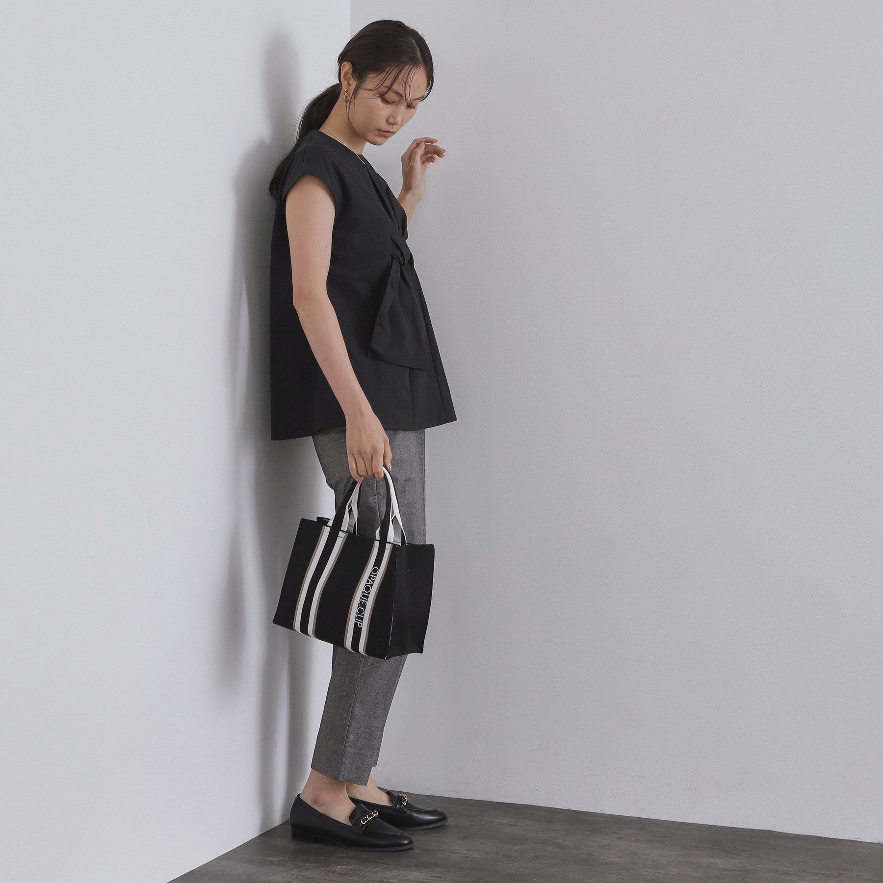 OPAQUE.CLIP「リボンモチーフブラウス【洗濯機洗い可】」|シャツ・ブラウス|