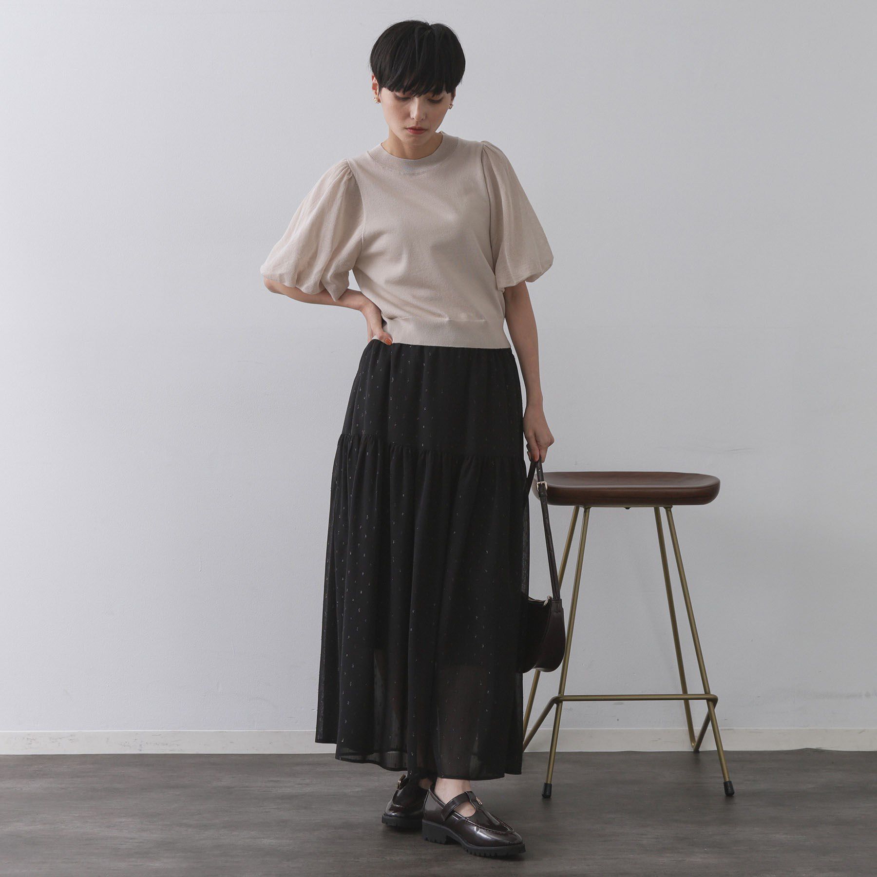 OPAQUE.CLIP「バルーンスリーブニット【洗濯機洗い可】」|ニット・セーター|