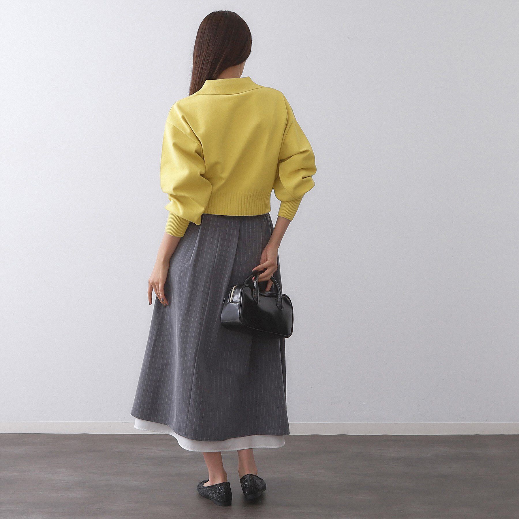 OPAQUE.CLIP「襟付きZIPアップニットカーディガン【洗濯機洗い可/抗ピル】」|カーディガン|